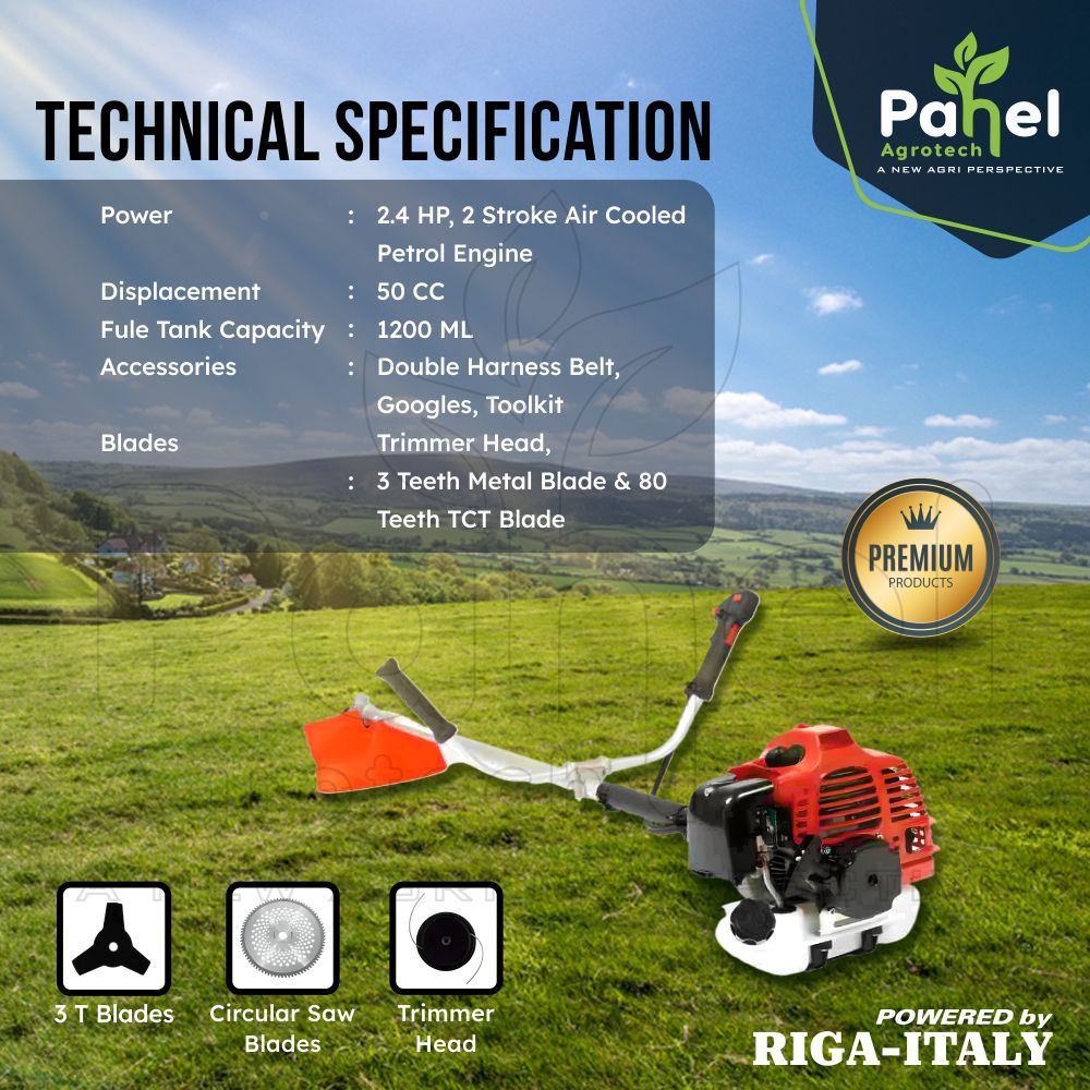 “50 CC 2‑Stroke Side Pack Brush Cutter”