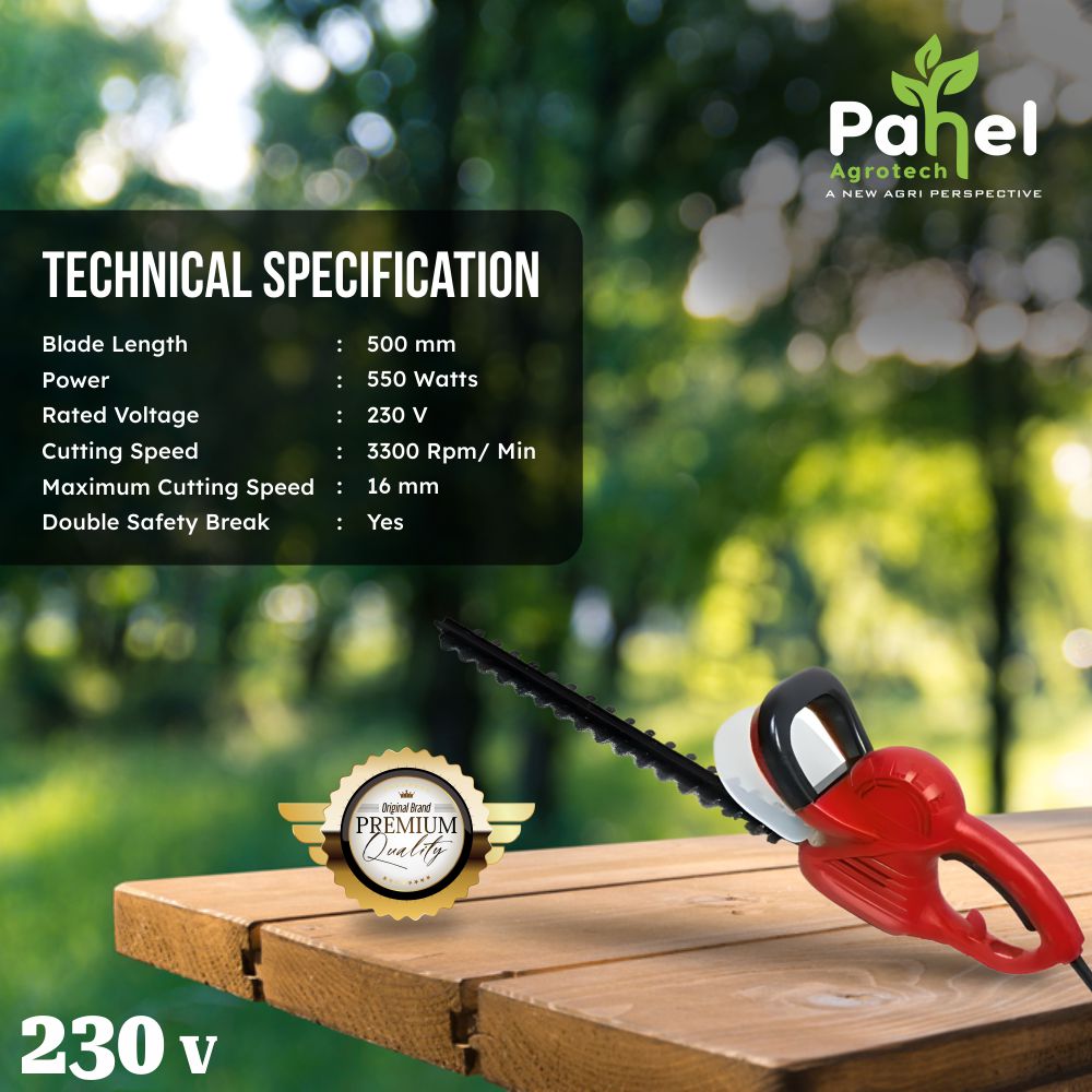 Pahel Electric 550 W Cord Type Hedge Trimmer with 20 Inches Blade