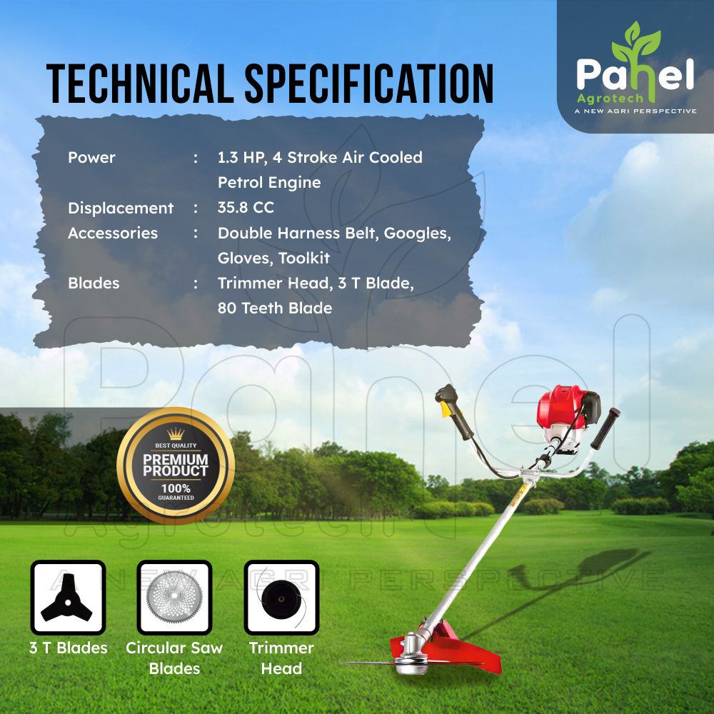 Pahel Brush Cutter with 2T and 80T Blade attachments