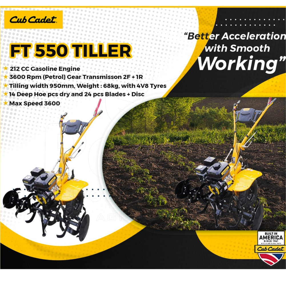 FT 550 Light Weight Power Tiller 212 CC