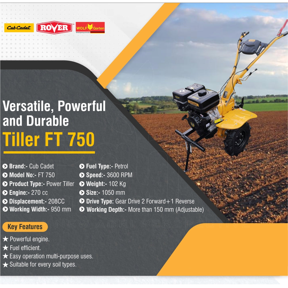 FT 750 Heavy Duty Power Tiller 270 CC