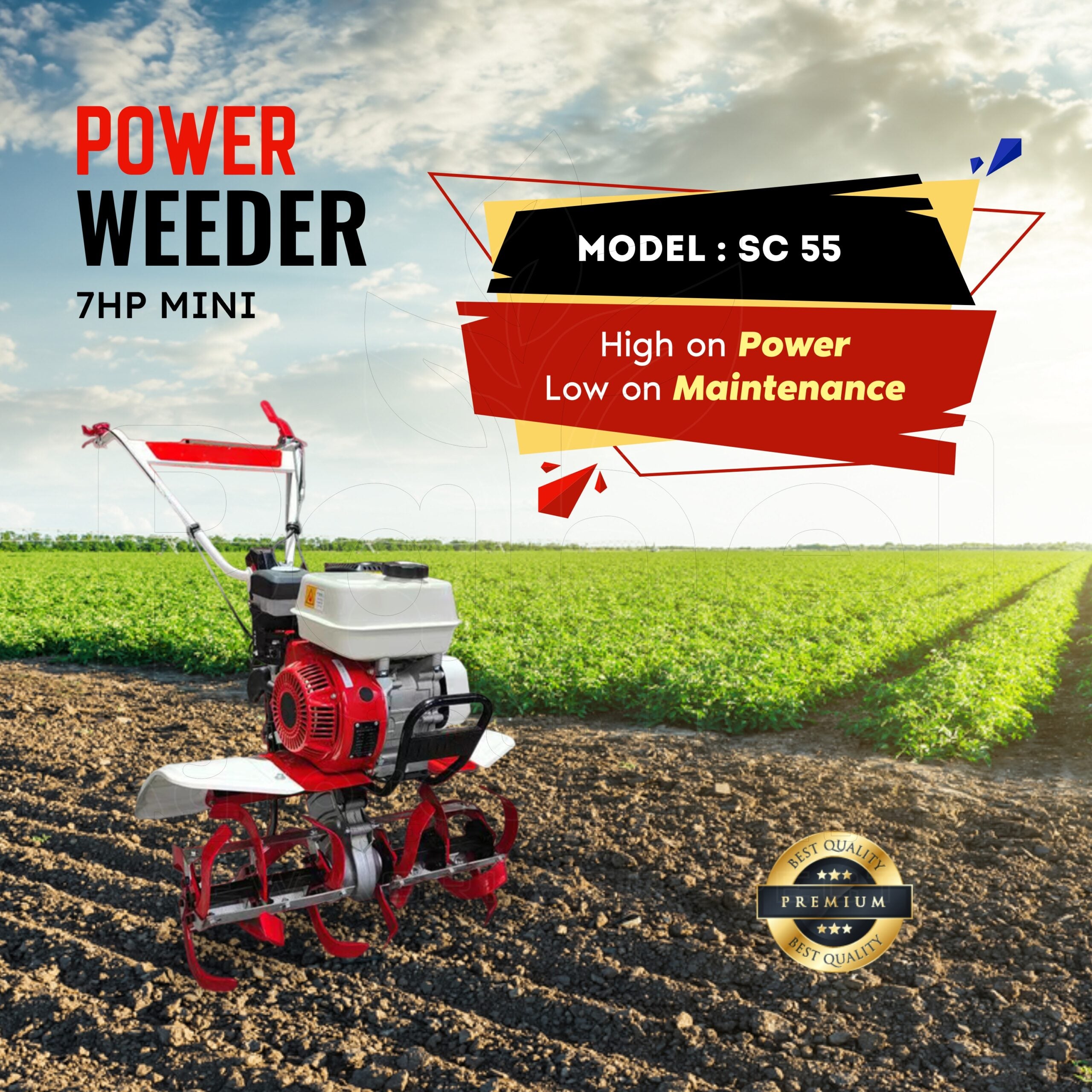 7 Hp Petrol Power Weeder SC 55 Riga Italy Light Weight