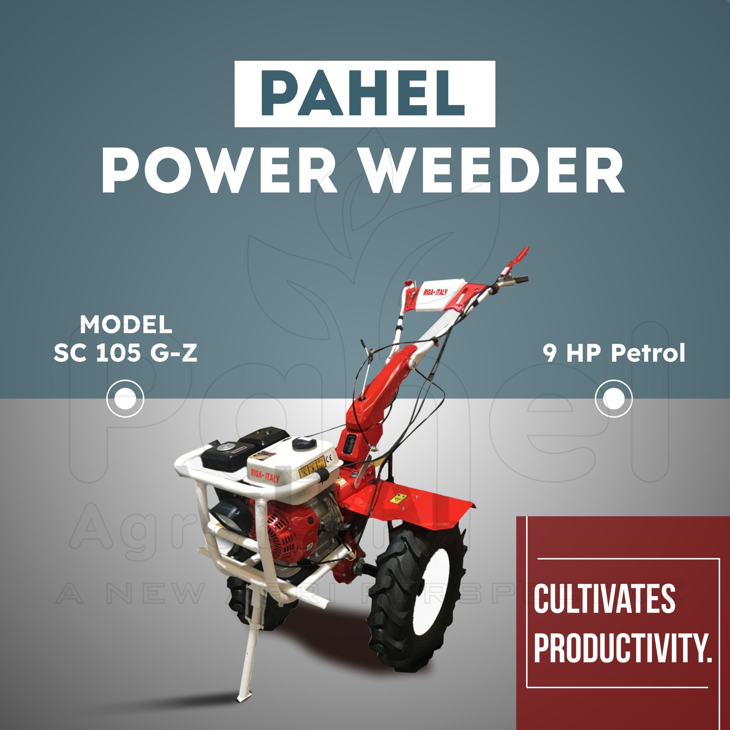 Riga Italy SC 105 G-Z 9 HP Petrol Power Weeder