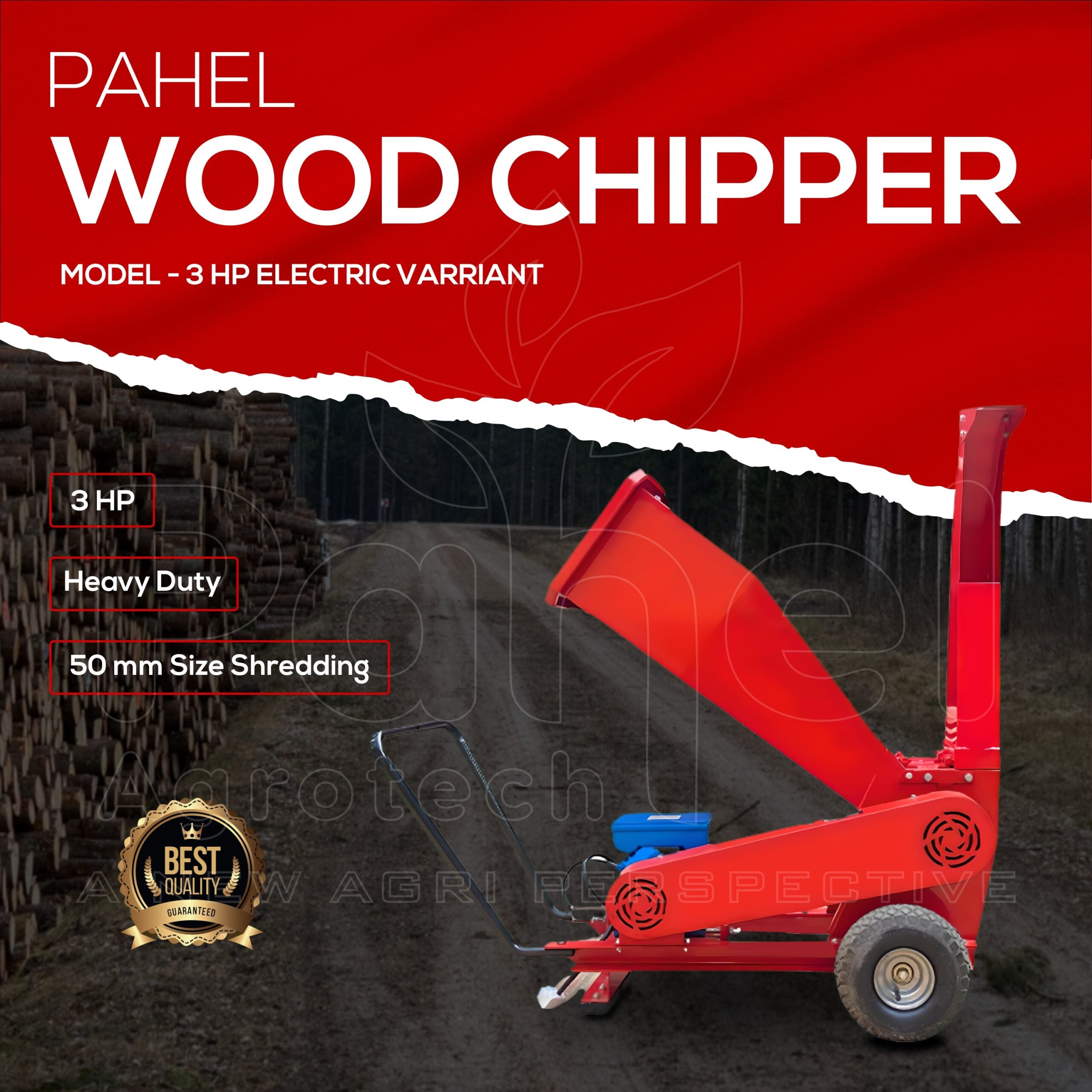 3HP Electric Coconut Leaves Shredder