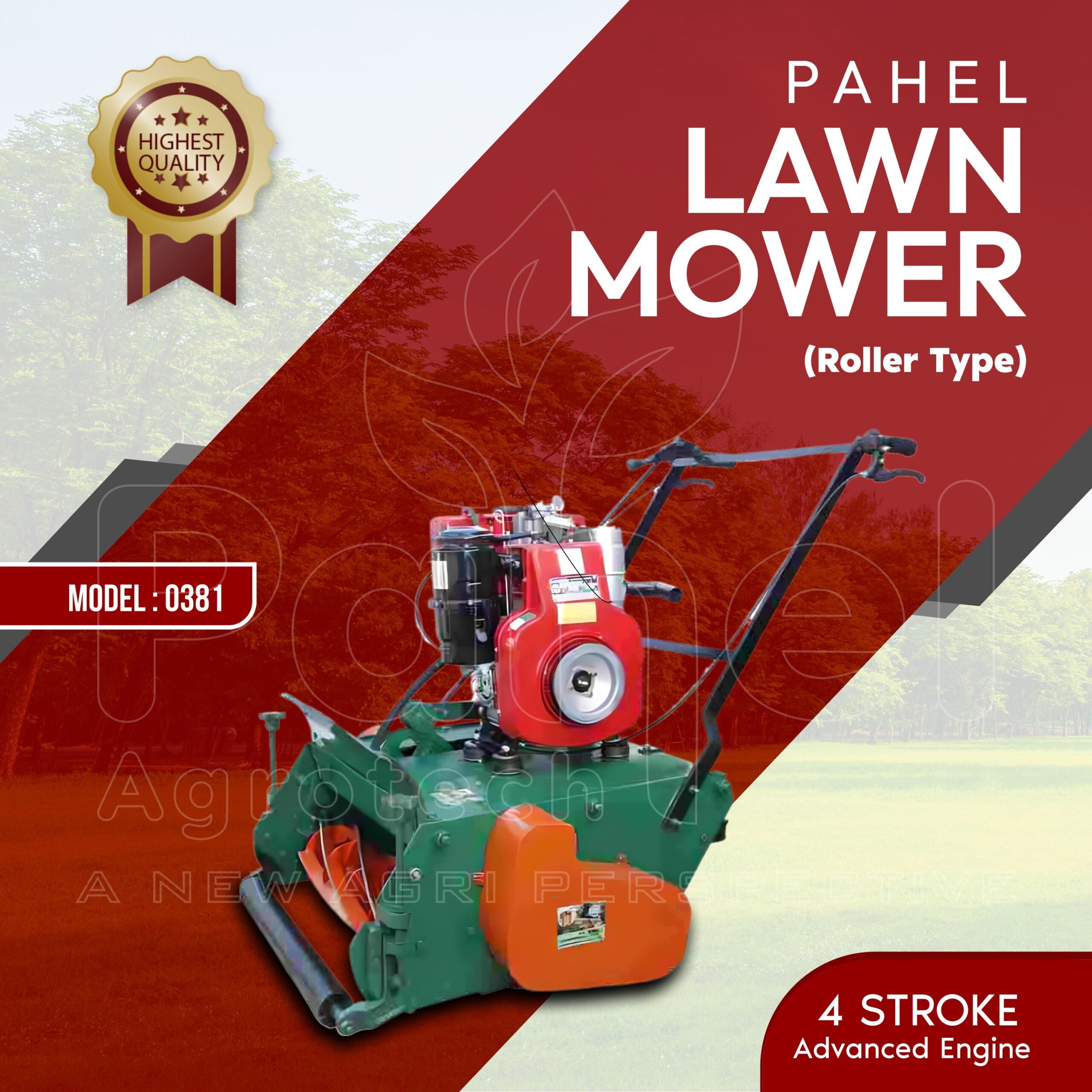 Diesel Roller Type Lawn Mower