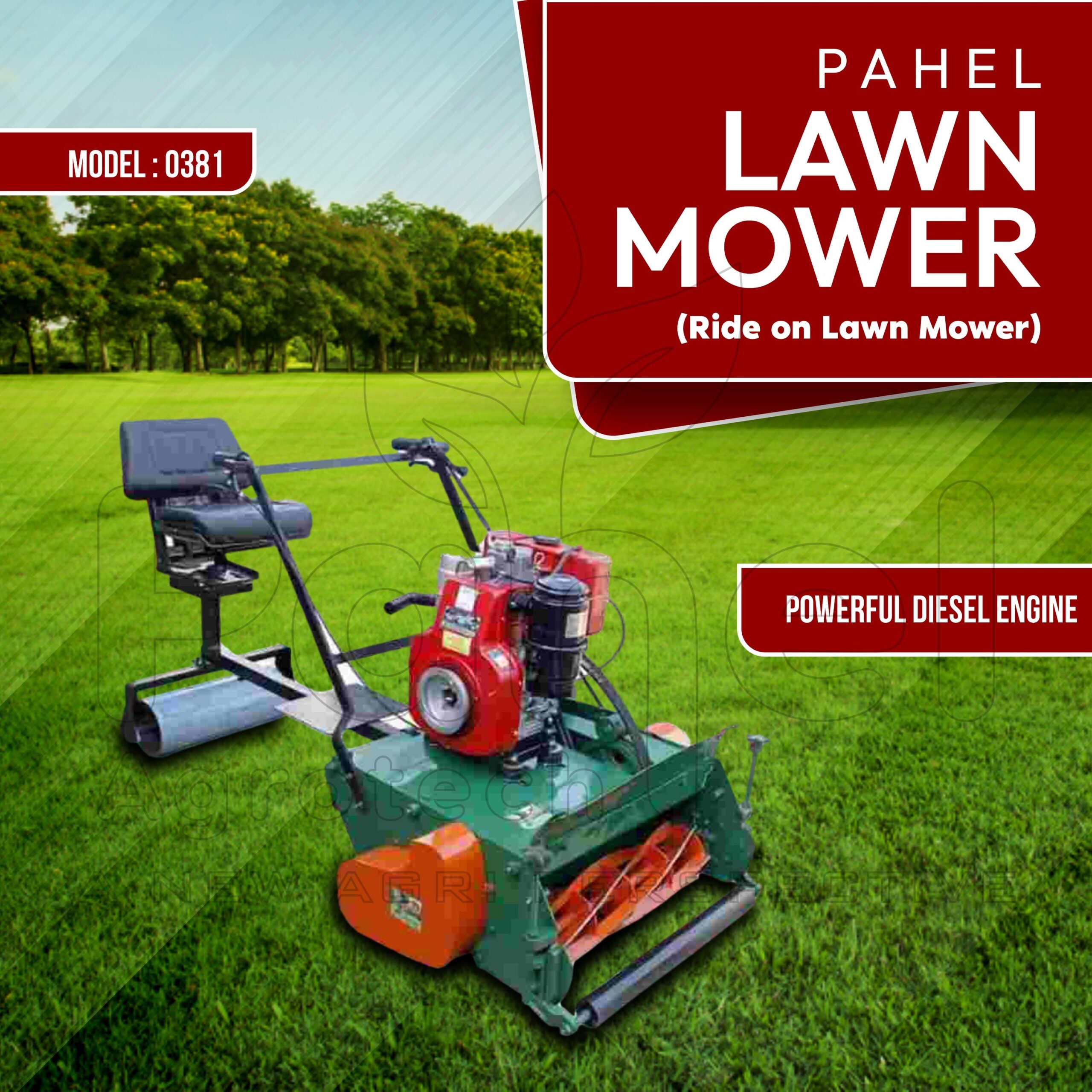 Diesel Ride On Lawn Mower