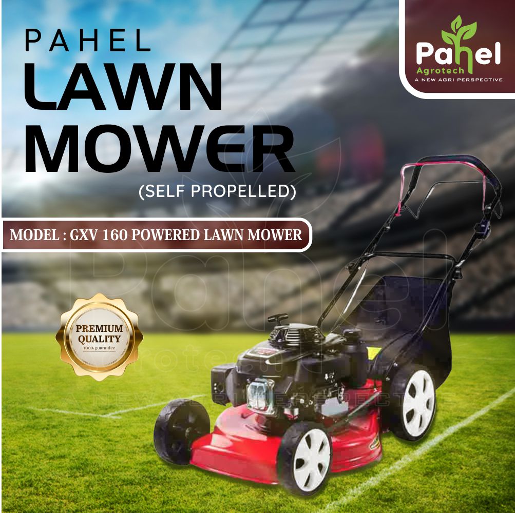 Pahel Self Propelled Honda GXV-160 (163 CC) Petrol Lawn Mower With 21" Cutting Size