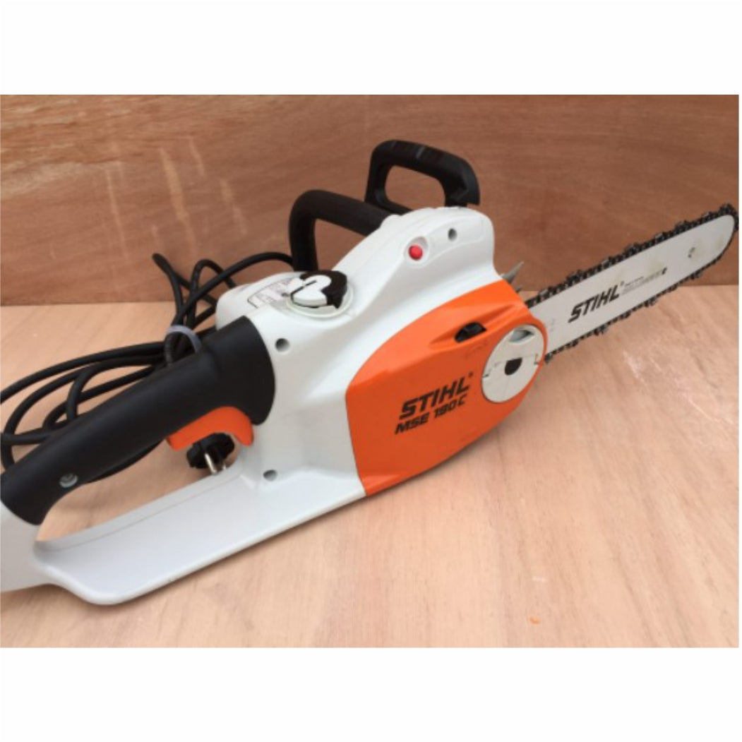 STIHL MSE 190 C-BQ electric chainsaw side view with 16-inch guide bar