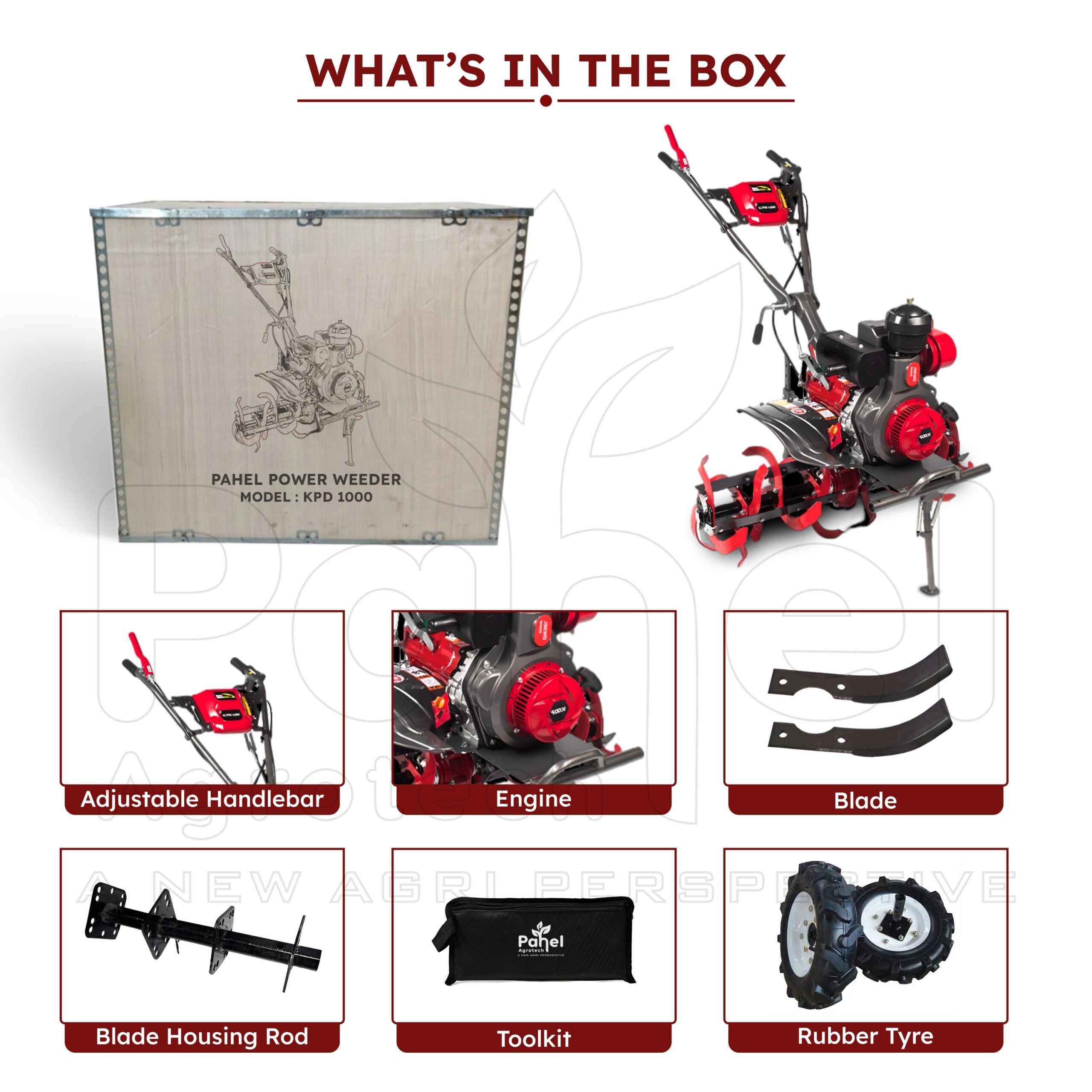 Pahel KPD 1000 Riga Italy 7 HP Diesel Power Weeder