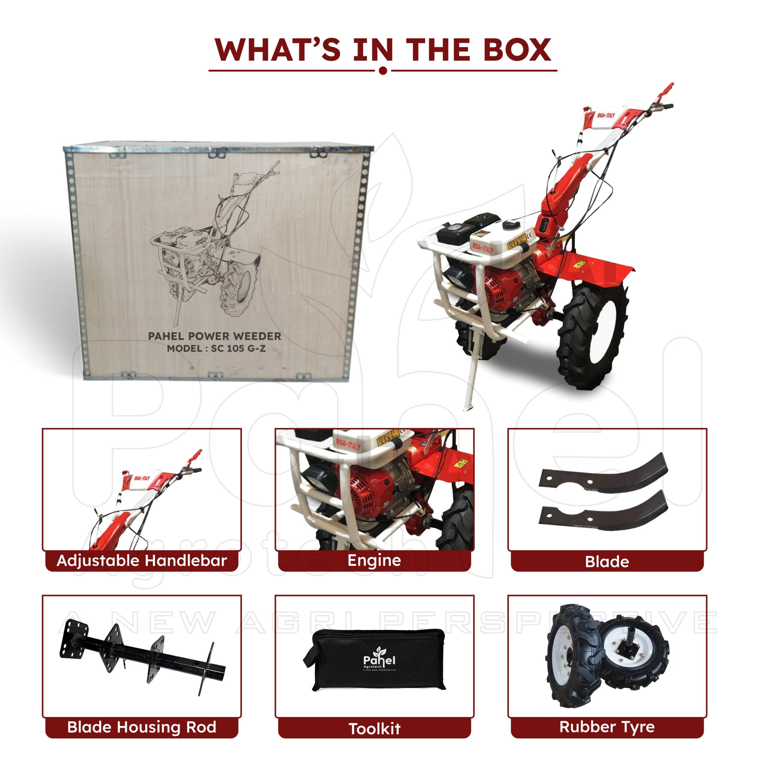 SC 105 G-Z Riga Italy 9 HP Petrol Power Weeder