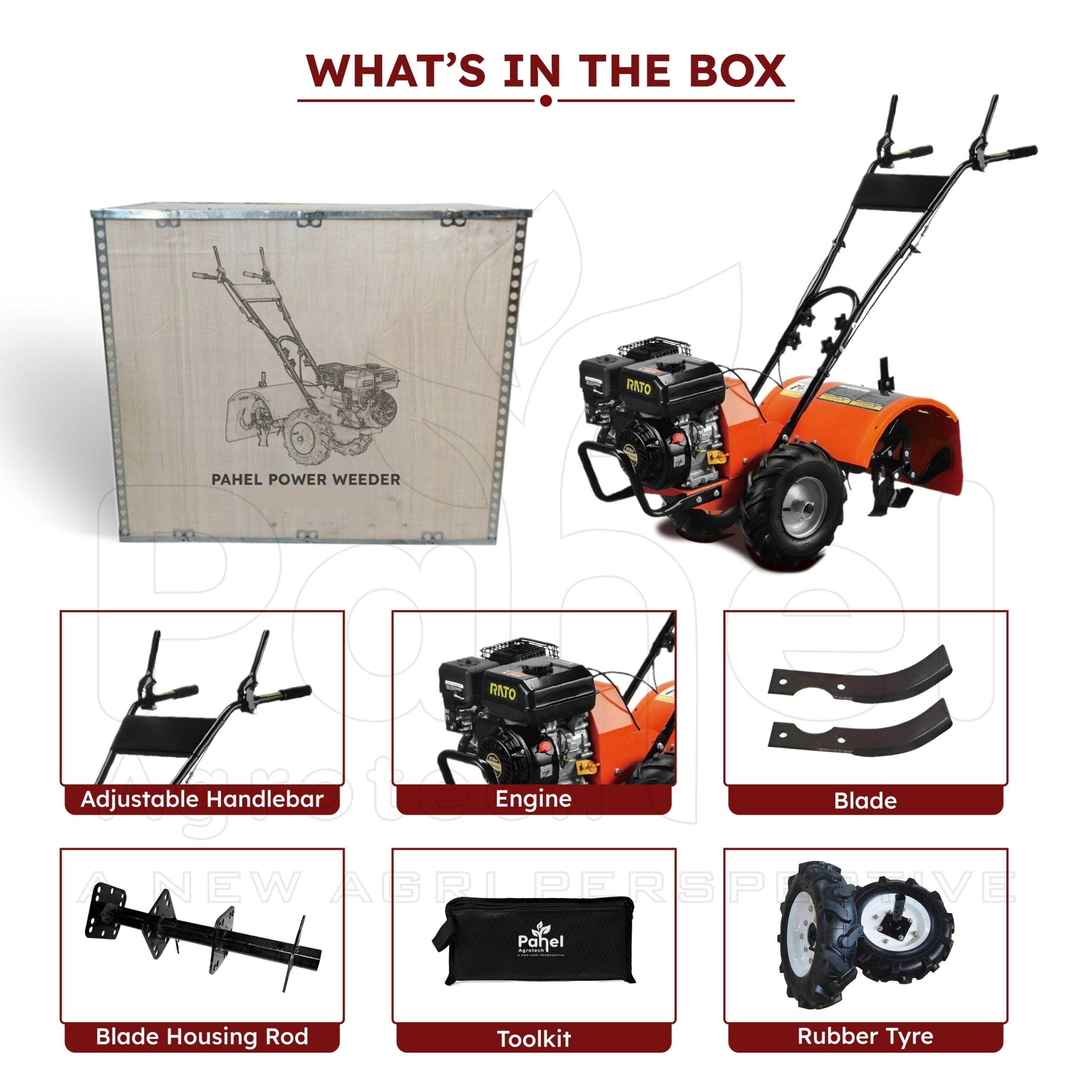 Pahel KP 500 Riga Italy 7 Hp Petrol Back Rotary Power Weeder