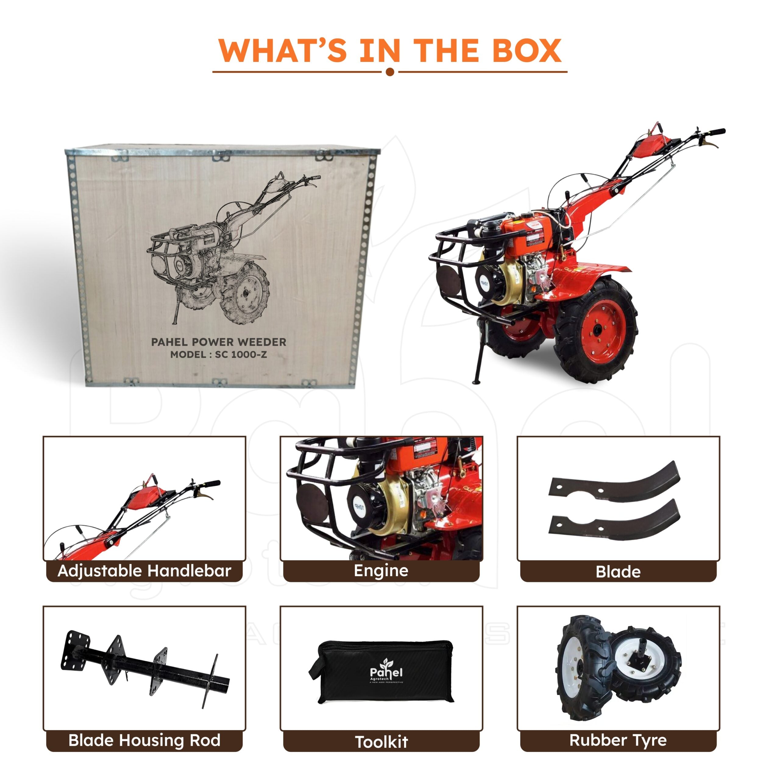 Pahel SC 1000-Z-E Riga Italy 10 HP Diesel Power Weeder