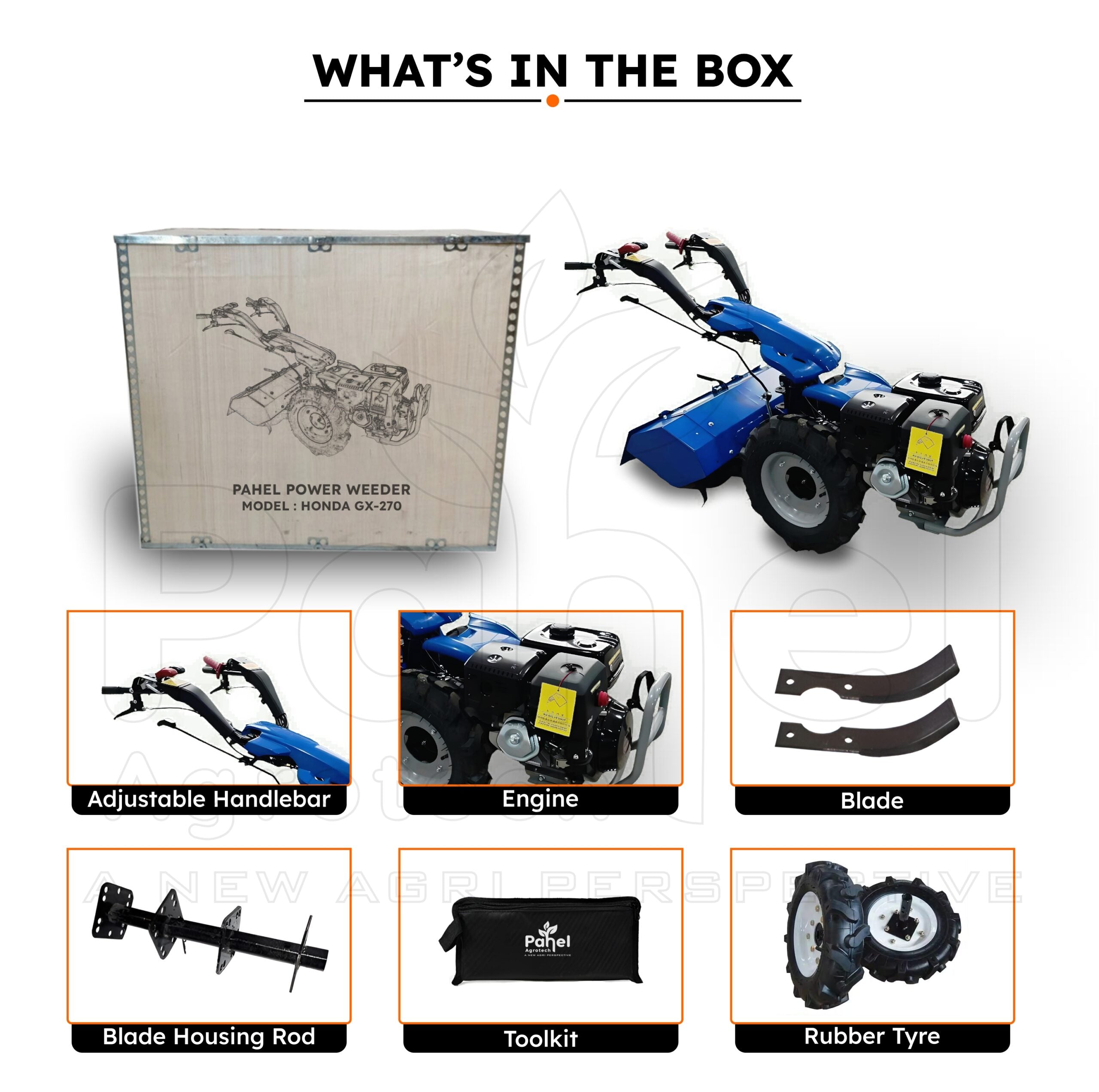 Pahel Fj 1200 Riga Italy 9 Hp Honda Gx 270 Back Rotary Power Weeder