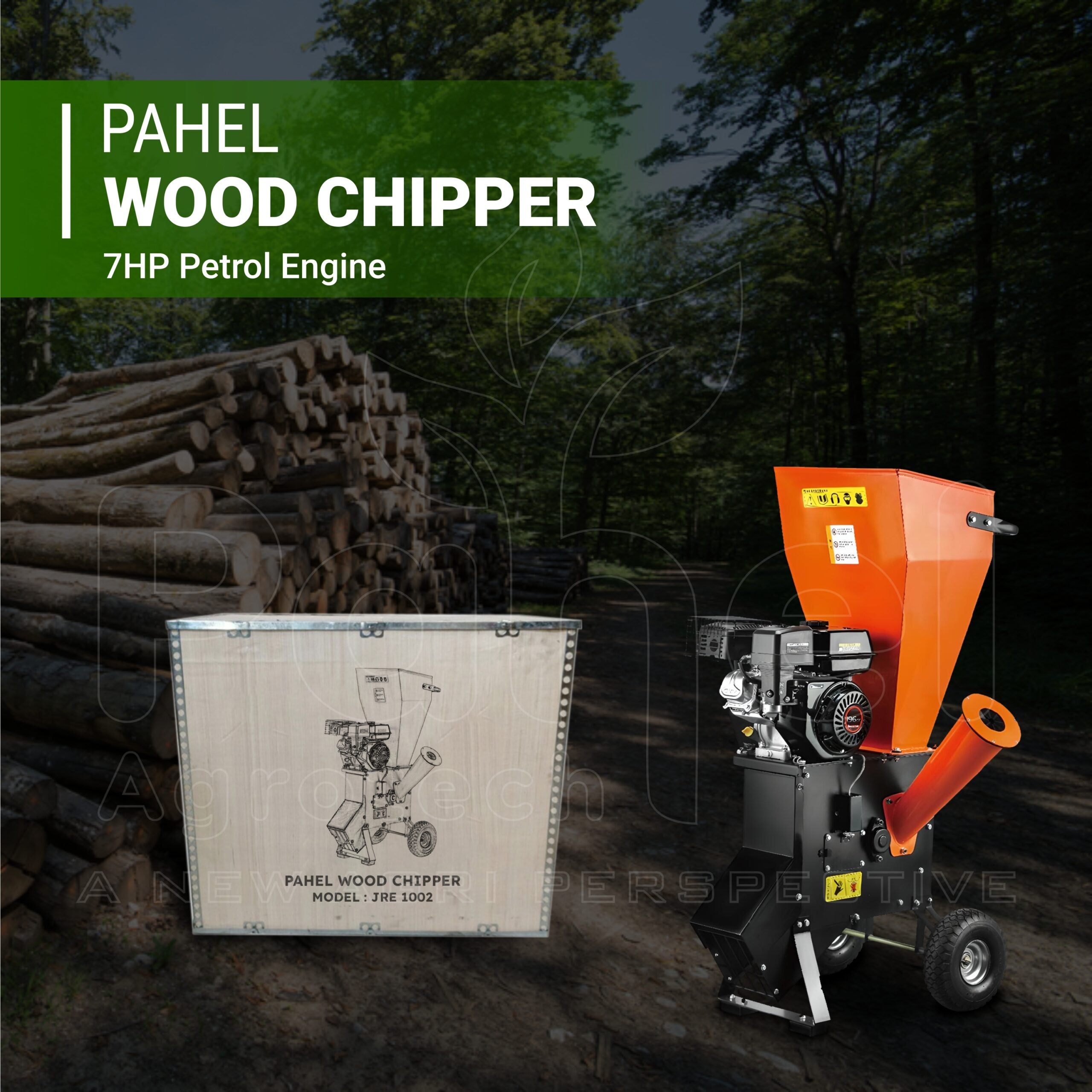 7 Hp Vertical Wood Chipper Shredder- Efficient Vertical Wood Chipper Special For Small Dry Leaf