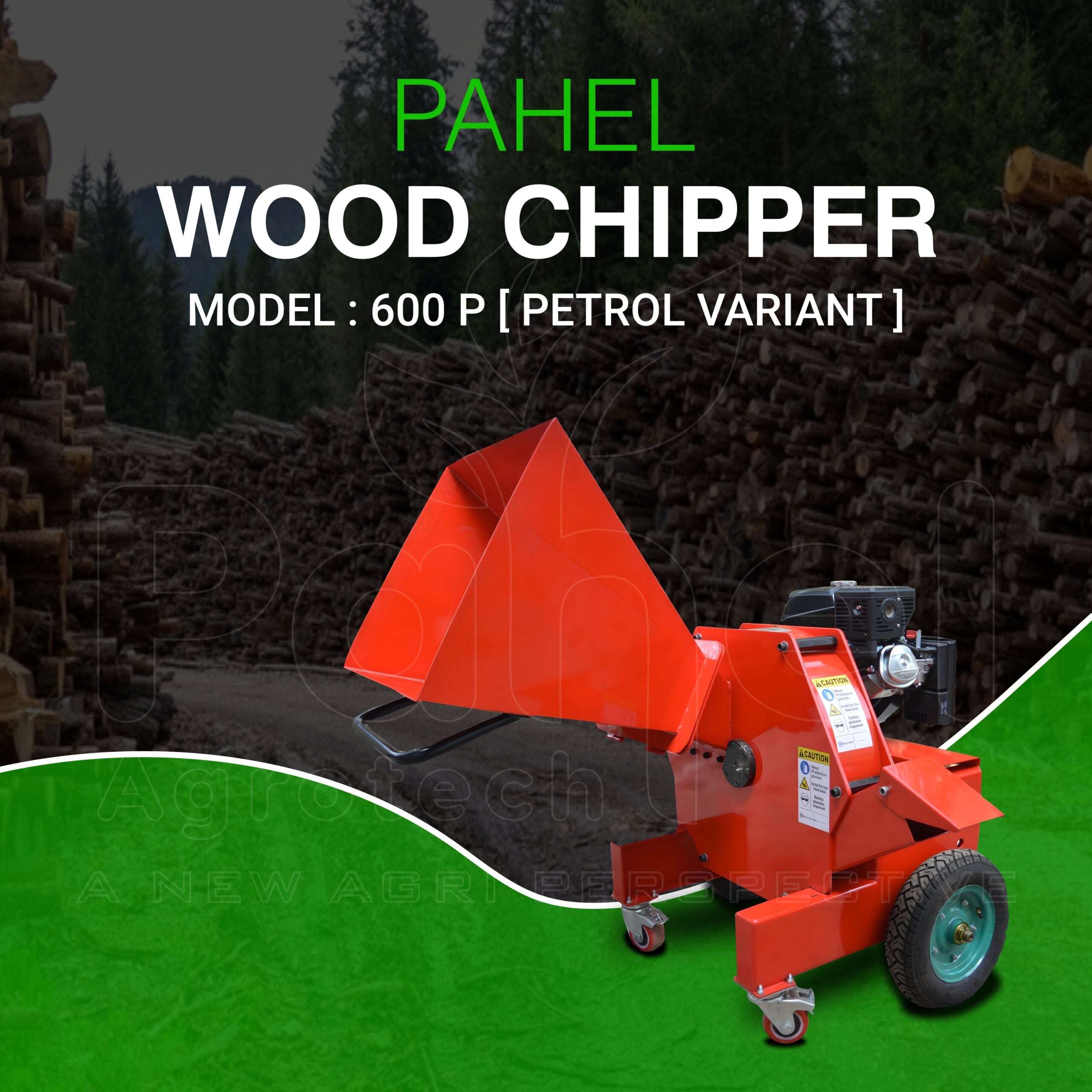 600P 10 Hp Petrol Wood Chipper – Portable Power for Efficient Chipping