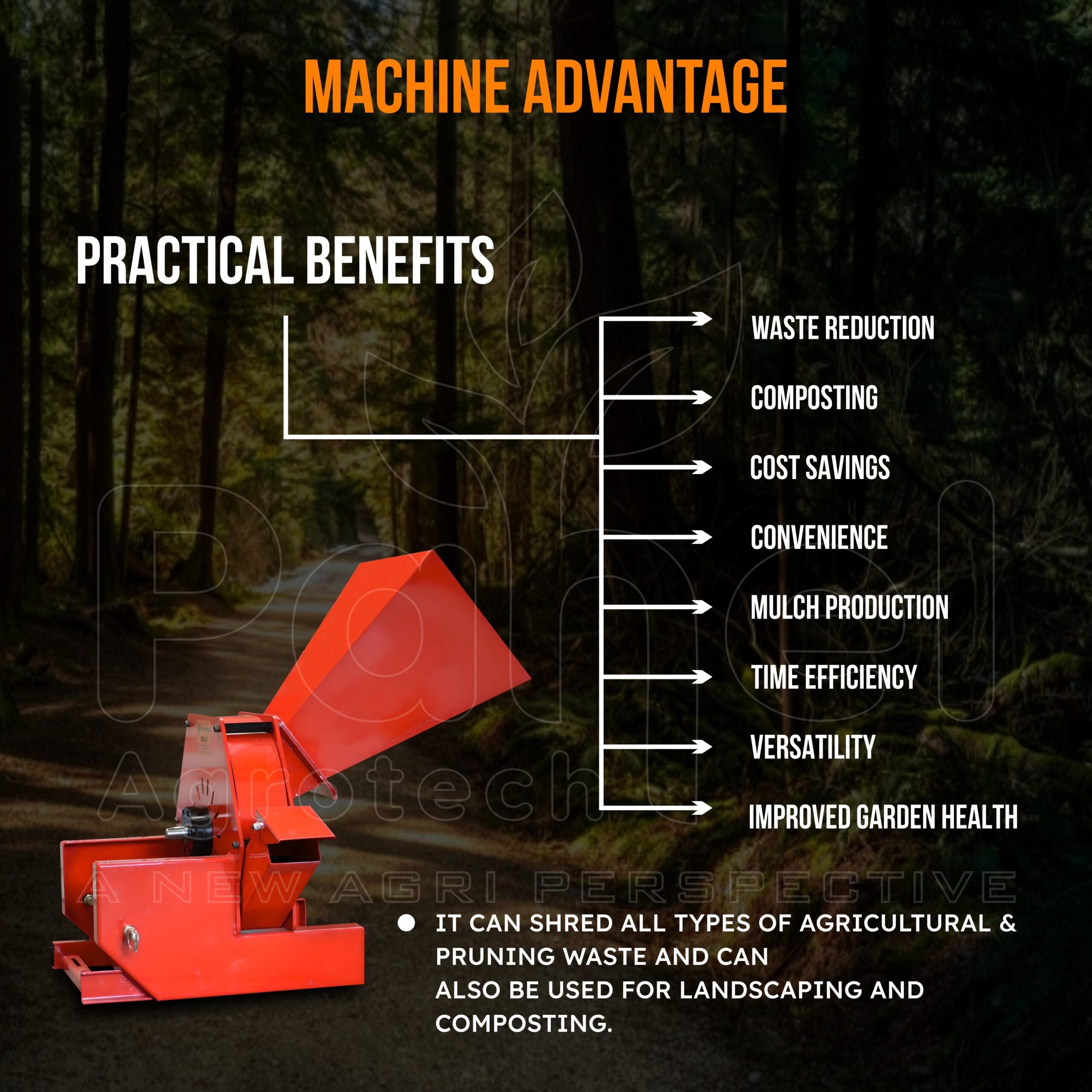 600M Electric Wood chipper Shredder – Eco-Friendly High-Efficiency Shredder