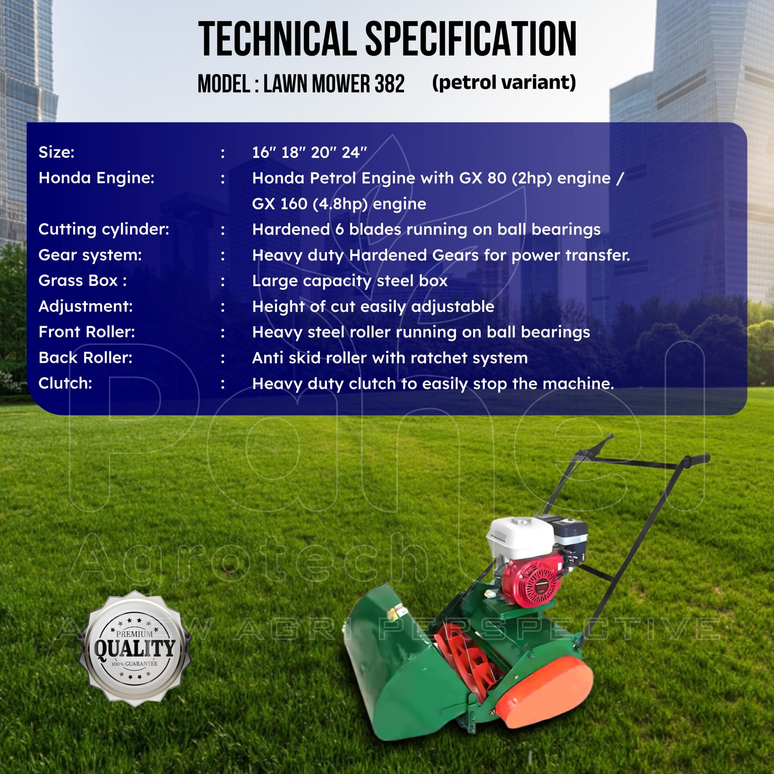 Pahel Petrol Roller Type Lawn Mower