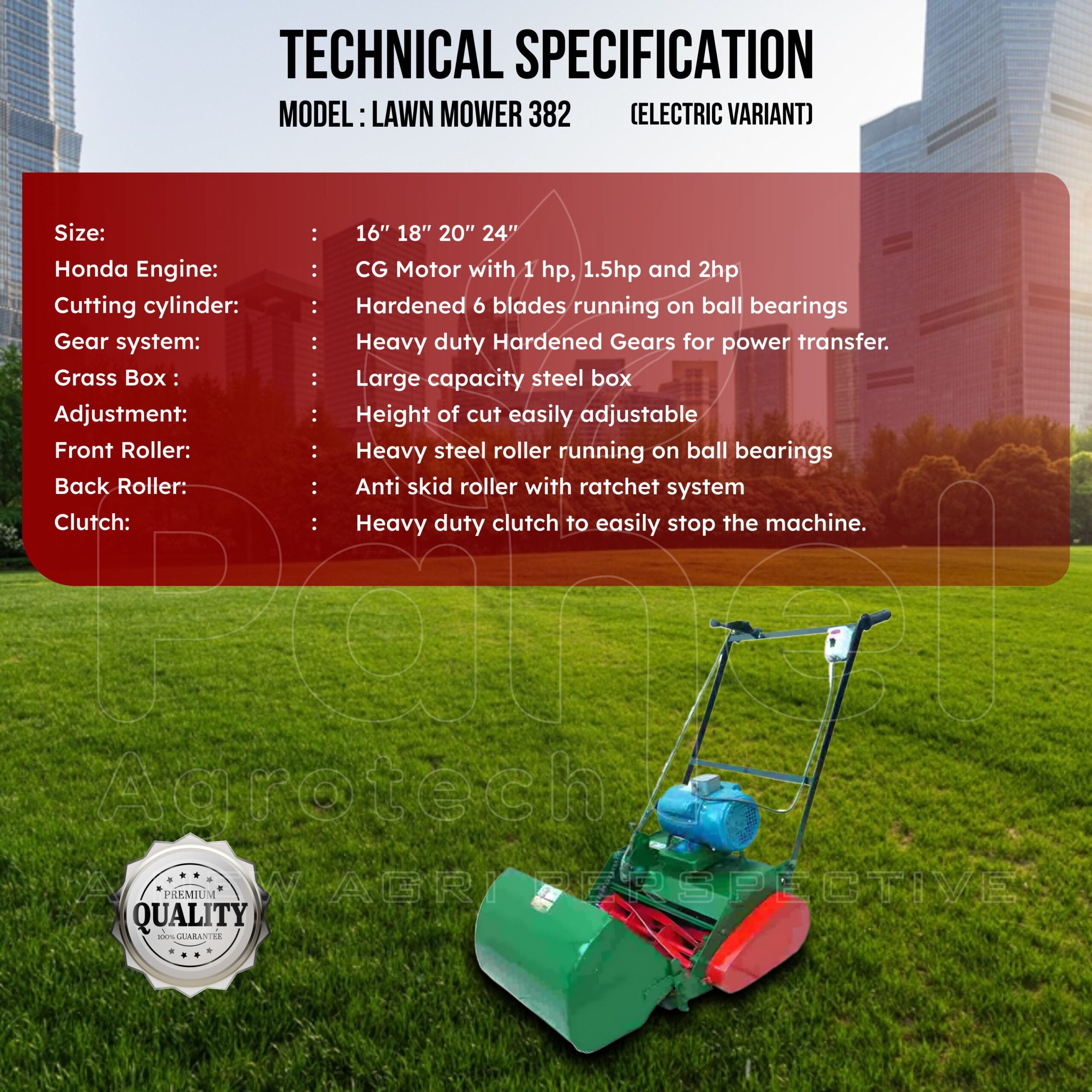 Pahel Electric Roller Type Lawn Mower
