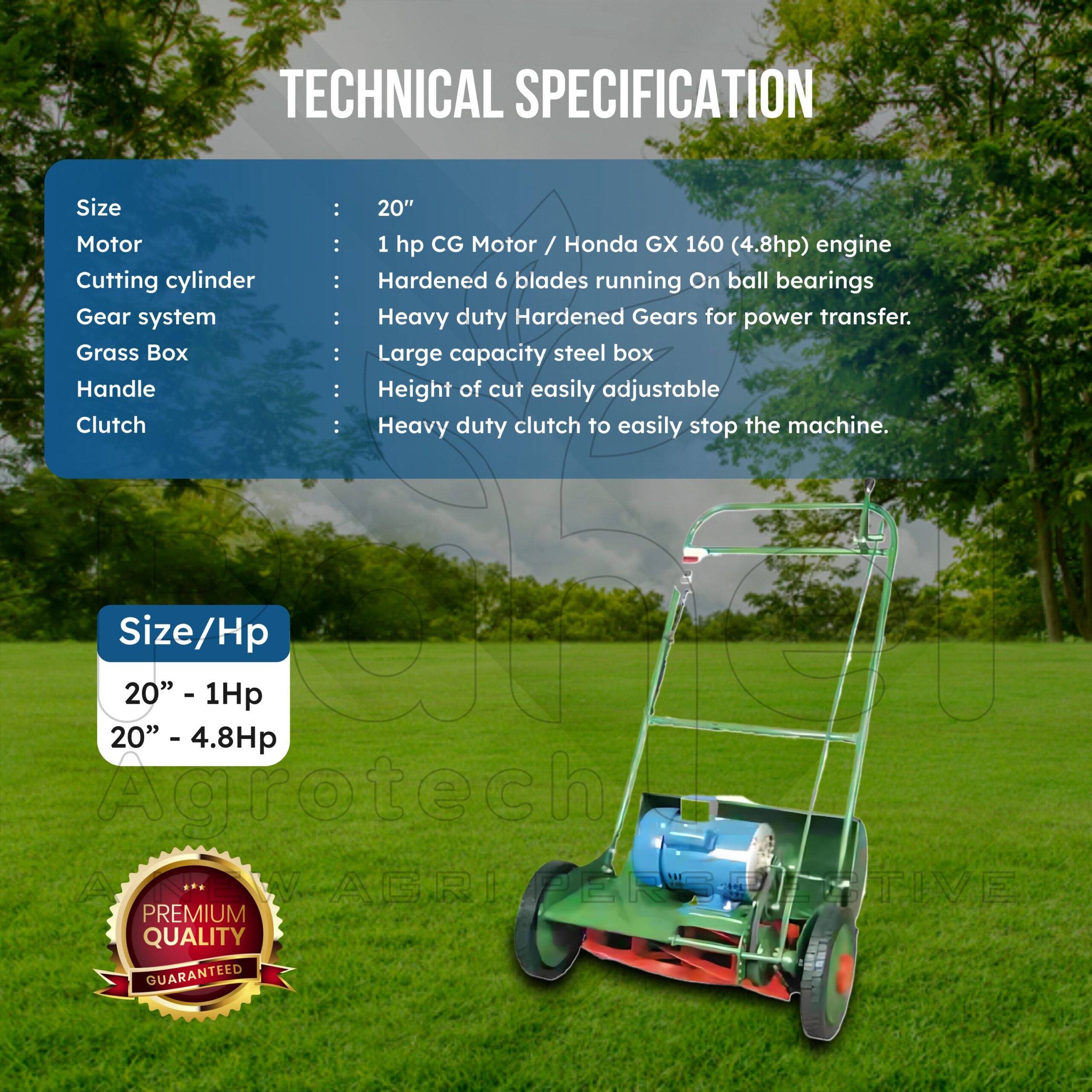 Pahel Wheel Type Electric/Petrol Lawn Mower