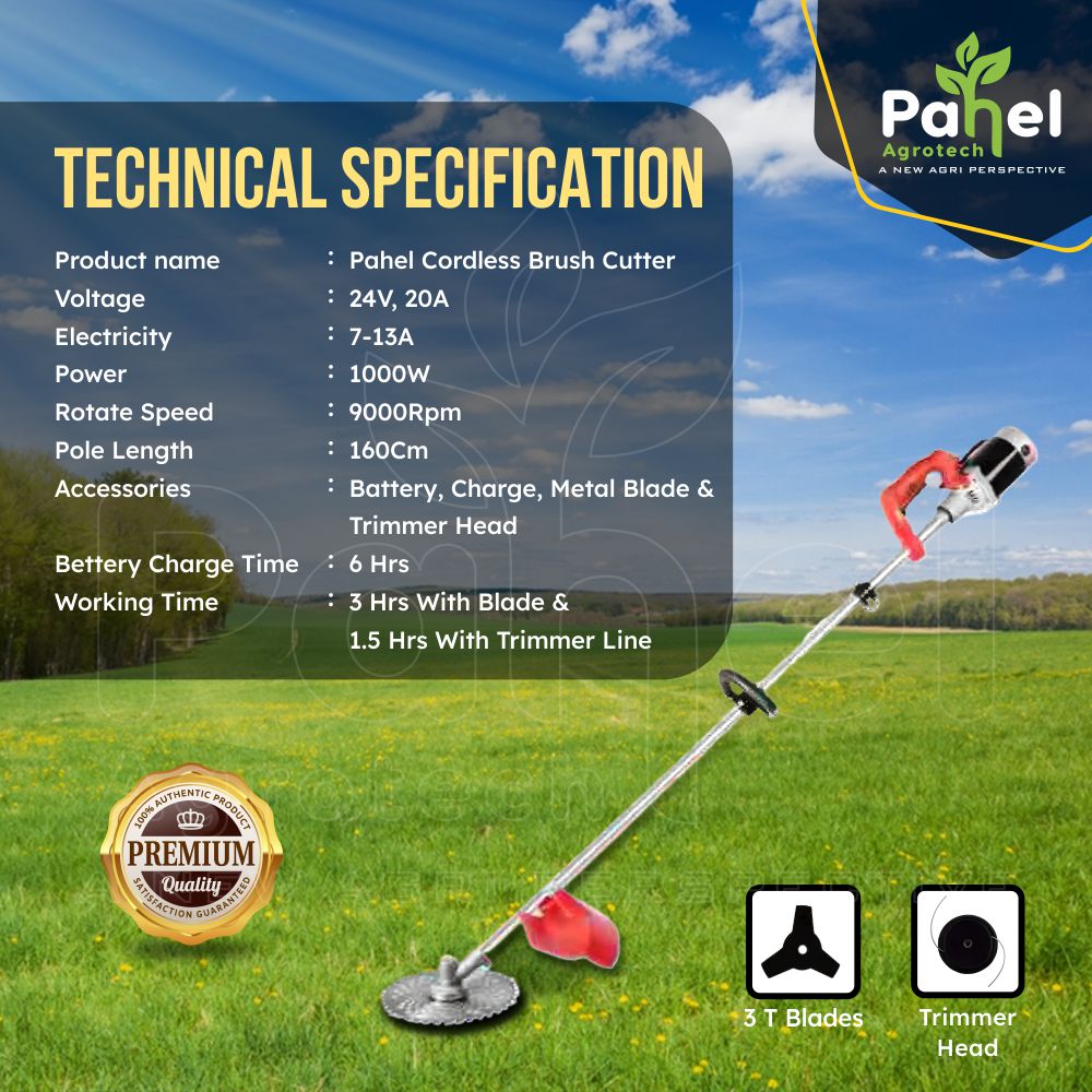 Pahel Cordless Brush Cutter 1000 W