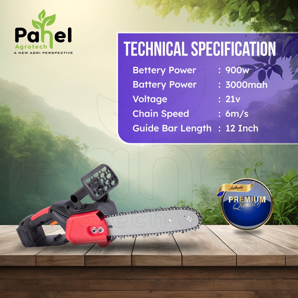 Pahel Cordless Chainsaw With 12 Inch Guide bar