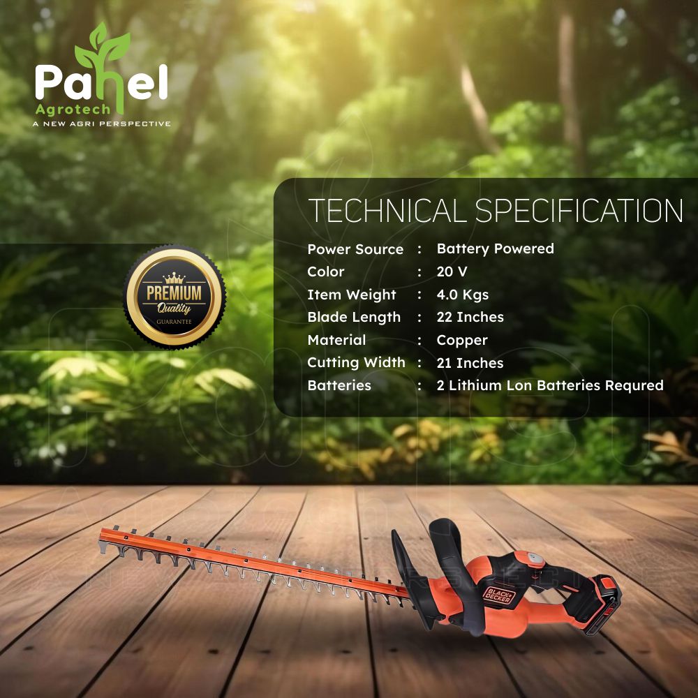 Pahel Twice Battery type 20 V Hedge Trimmer with 21 inches Blade