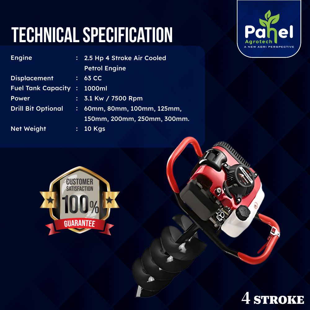 Pahel 63 CC 4 Stroke Petrol Earth Auger