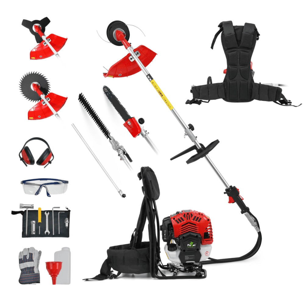 5‑in‑1 52 CC 2‑Stroke Multi‑Tool Brush Cutter with attachments