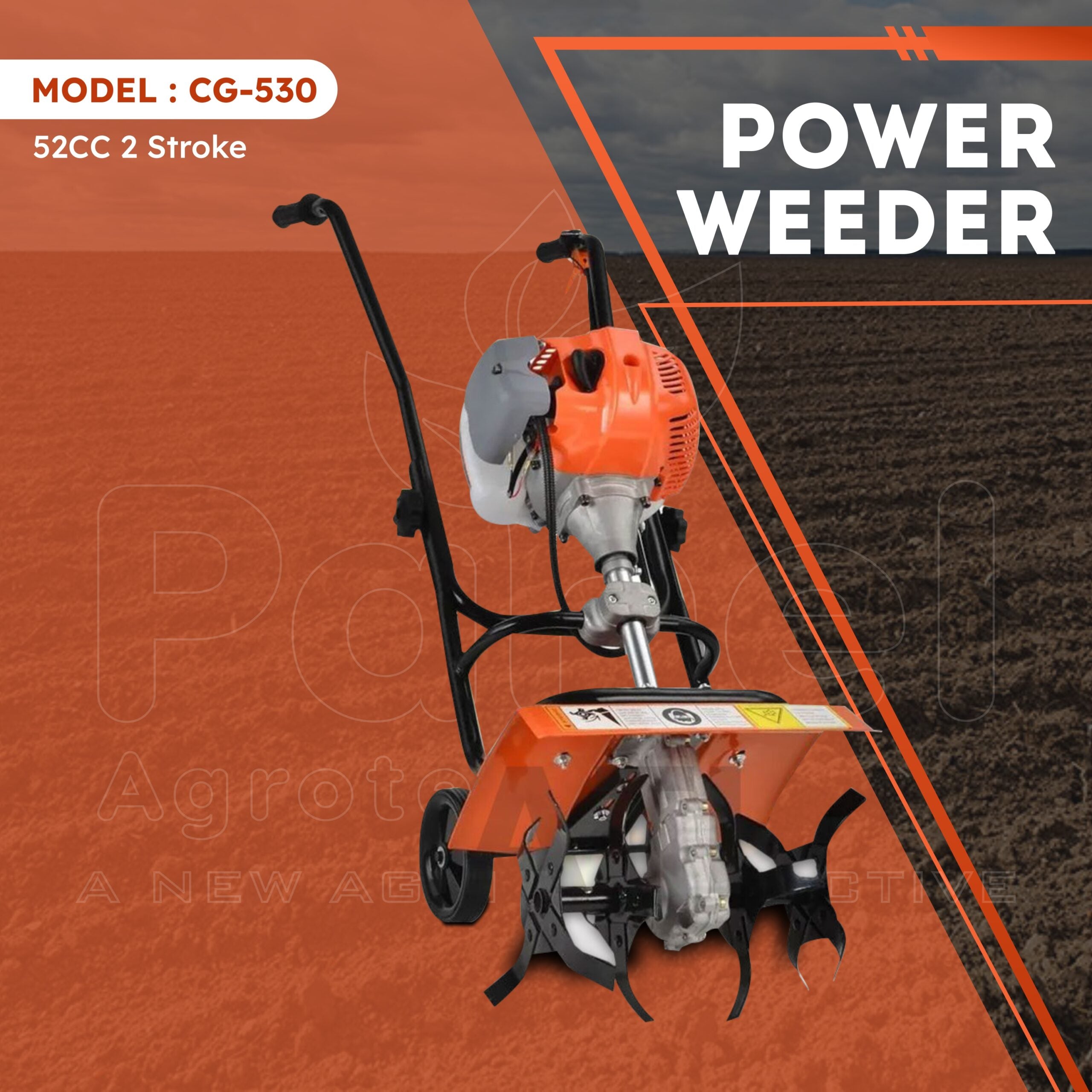 Pahel CG-530 Riga Italy 2 Stroke Petrol Mini Power Tiller