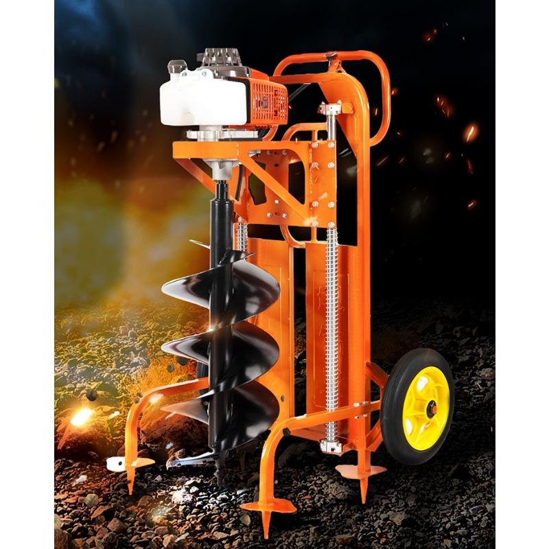 Pahel Double Wheel Trolley Type 68 CC 2 Stroke Petrol Earth Auger