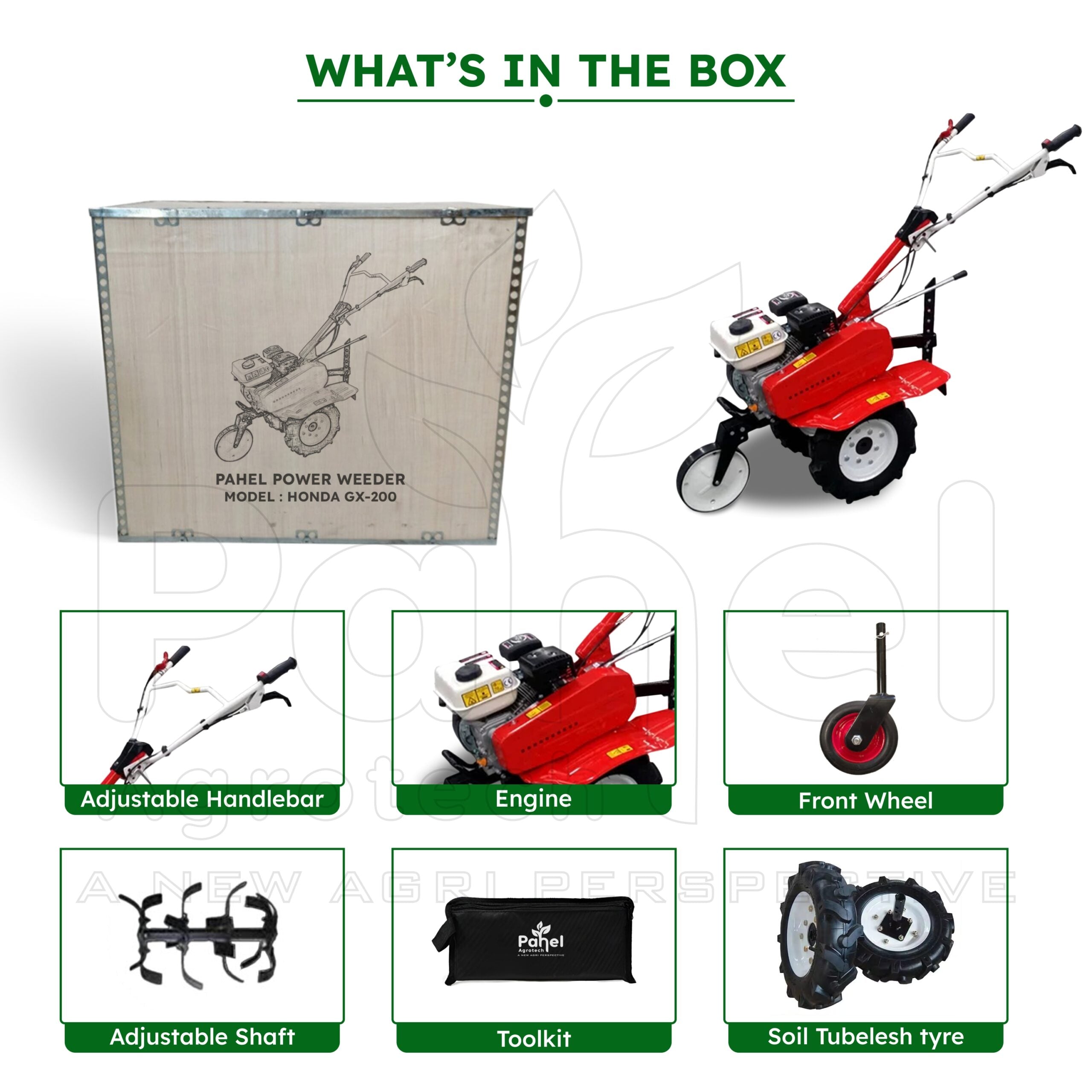 Pahel FJ 600 Riga Italy with Honda GX 200 Petrol Engine Power Weeder