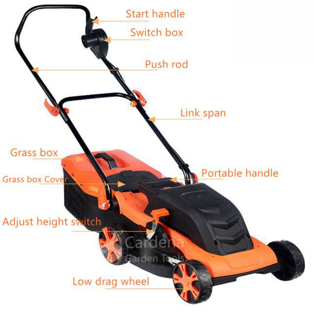 Pahel 1200 W Electric Lawn Mover with 13" Cutting Width