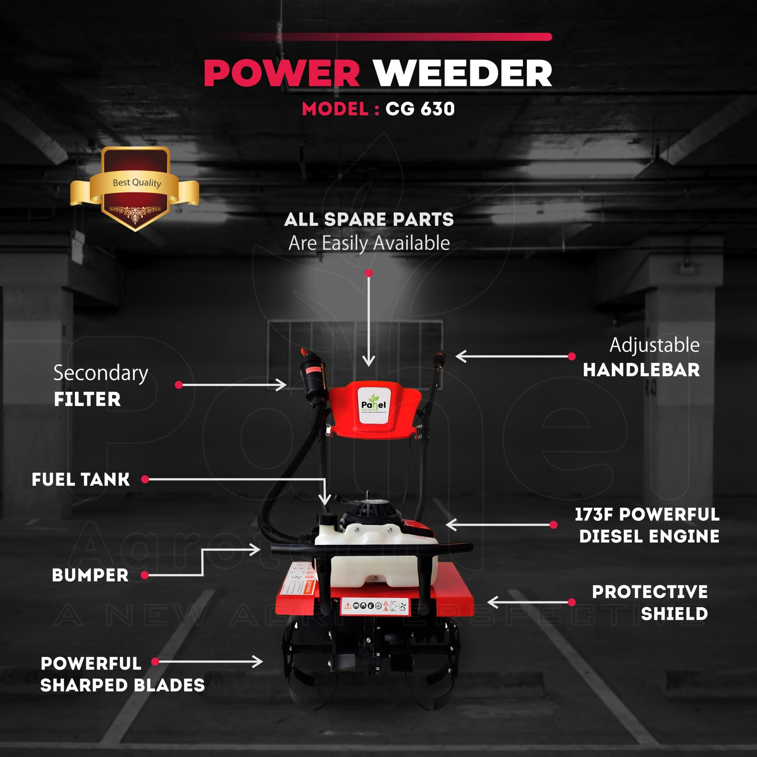 Pahel CG 680 Riga Italy 3.5 HP Power Tiller