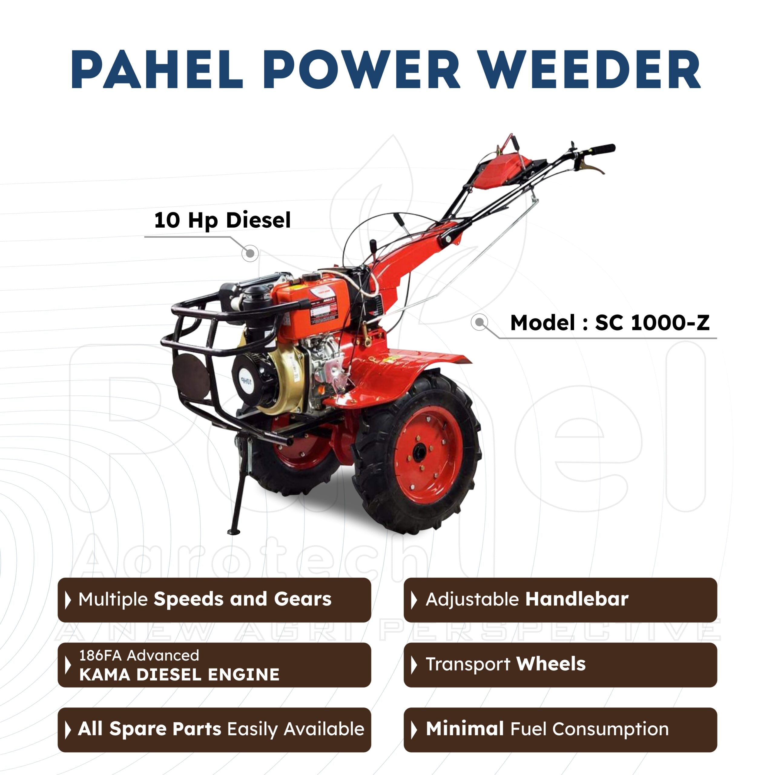 Pahel SC 1000-Z-E Riga Italy 10 HP Diesel Power Weeder