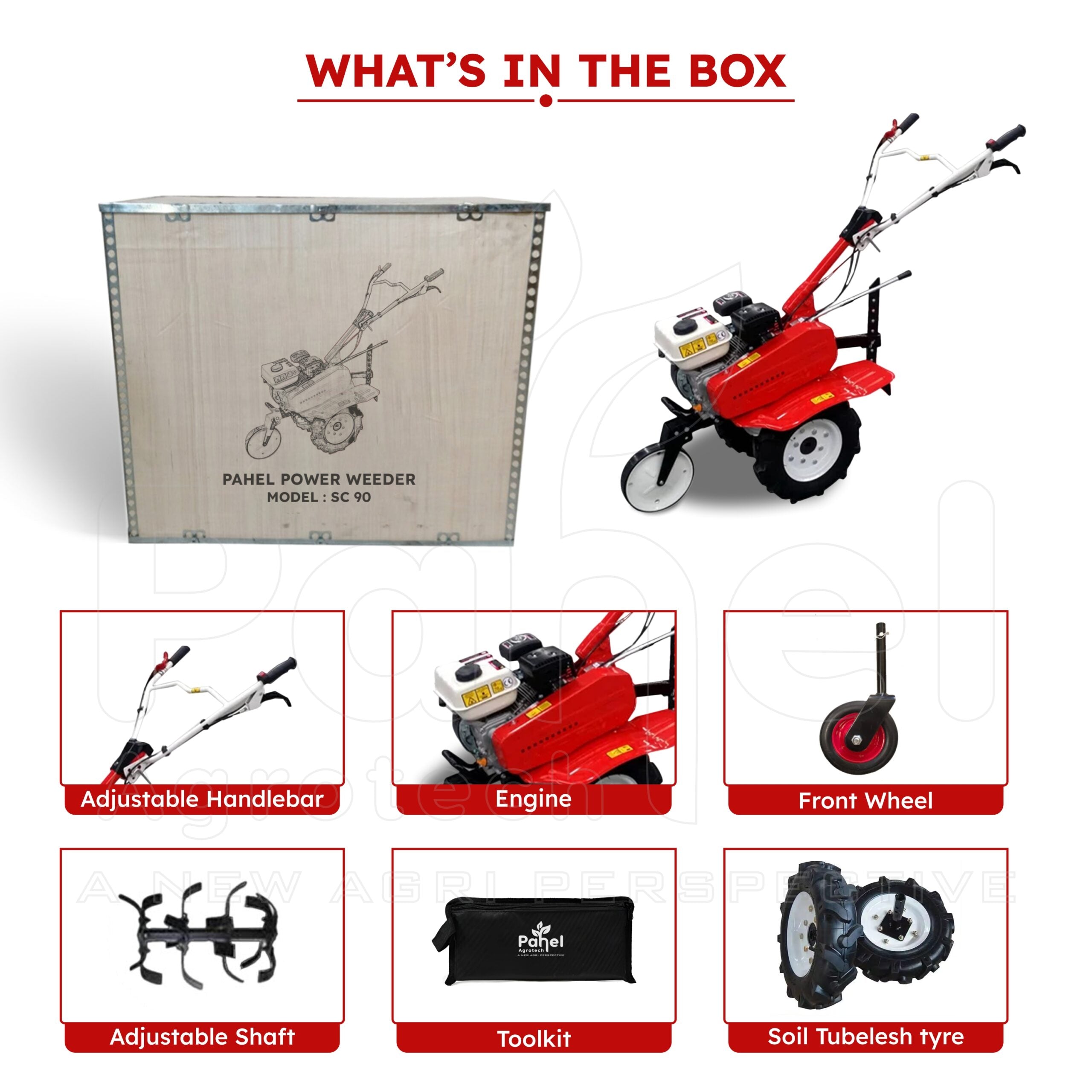 Pahel SC 90 Riga Italy 7 Hp Petrol Power Weeder Light Weight
