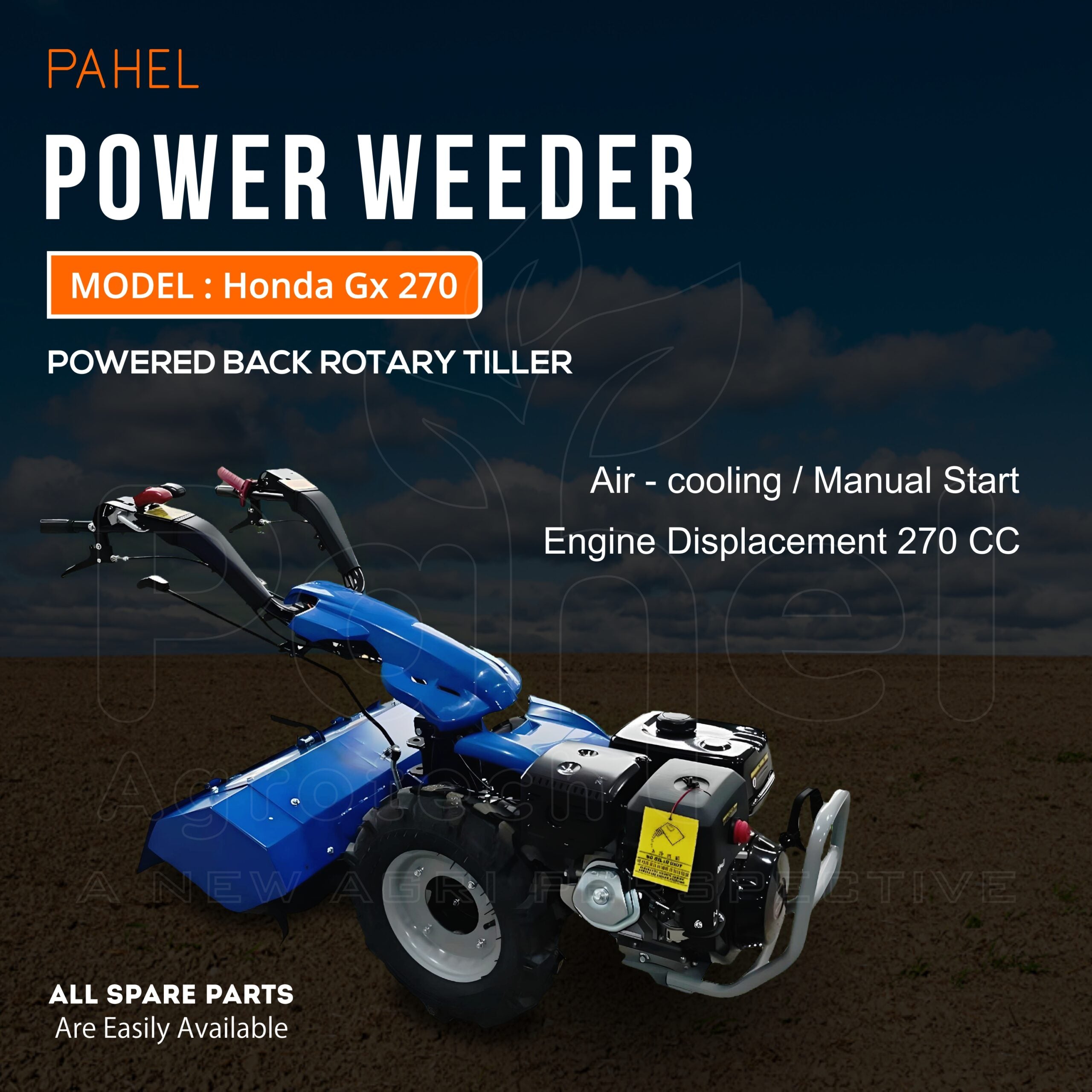 Pahel Fj 1200 Riga Italy 9 Hp Honda Gx 270 Back Rotary Power Weeder