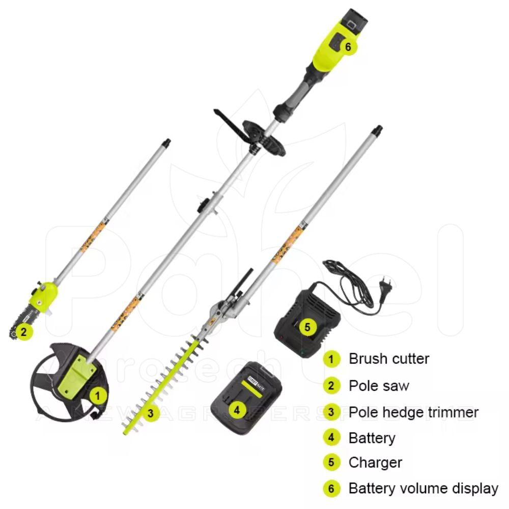 Pahel 4 in 1 Multi Tool Brush Cutter 20 V Cordless