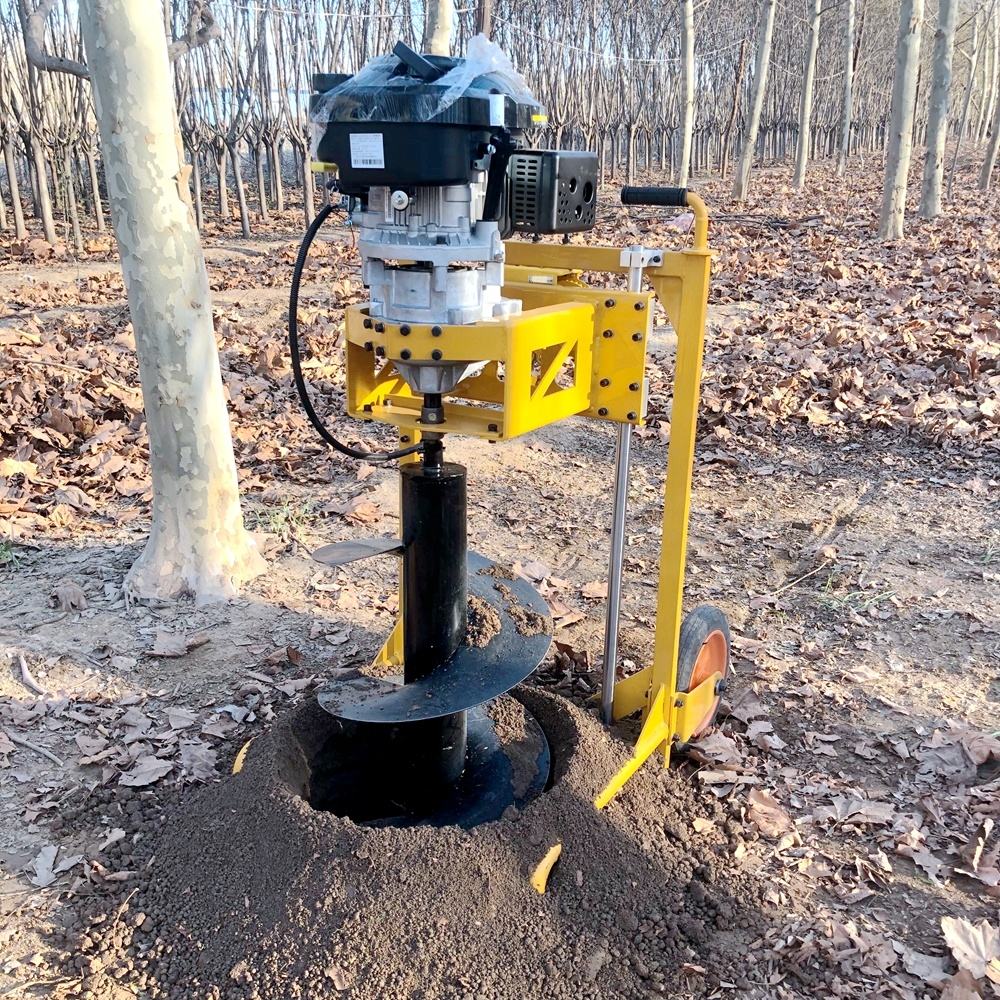 Pahel Double Wheel Trolley Type 196 CC 4 Stroke Petrol Earth Auger