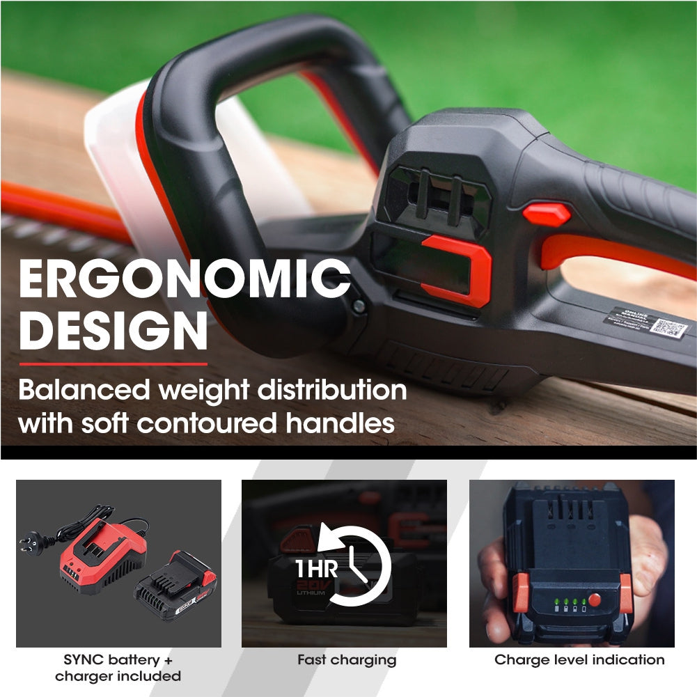 Pahel 20V Battery type Hedge Trimmer with 22 inches Blade (Battery & Charger Included)