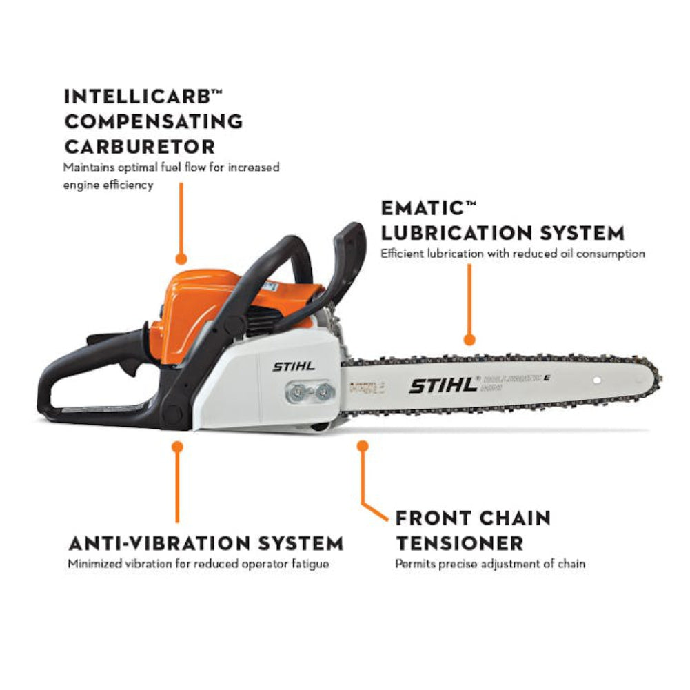 Stihl MS 170 Petrol Chainsaw – 16″ Guide Bar | Lightweight Farm & Garden Saw