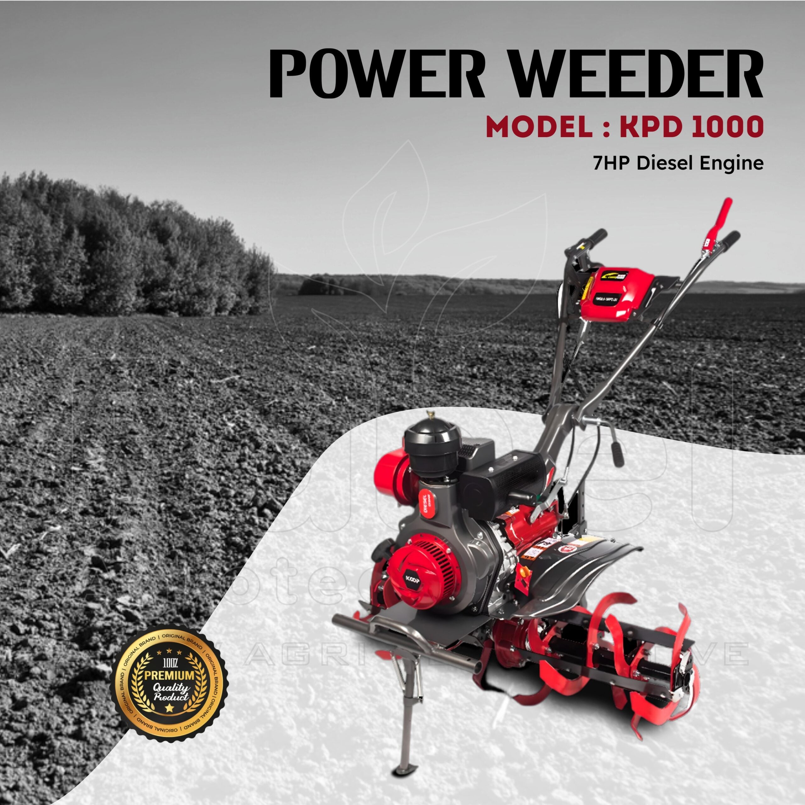 KPD 1000 Riga Italy 7 HP Diesel Power Weeder