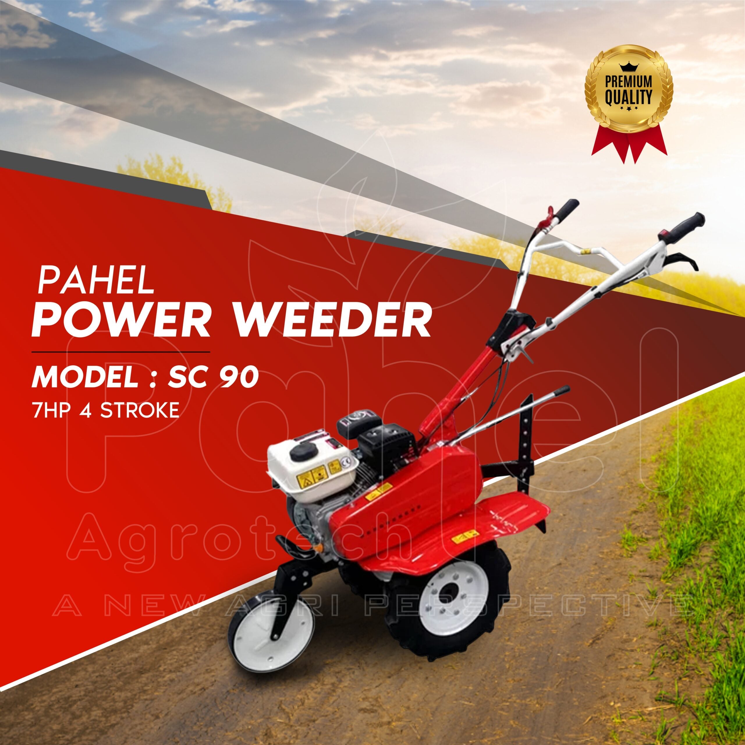 Pahel SC 90 Riga Italy 7 Hp Petrol Power Weeder Light Weight
