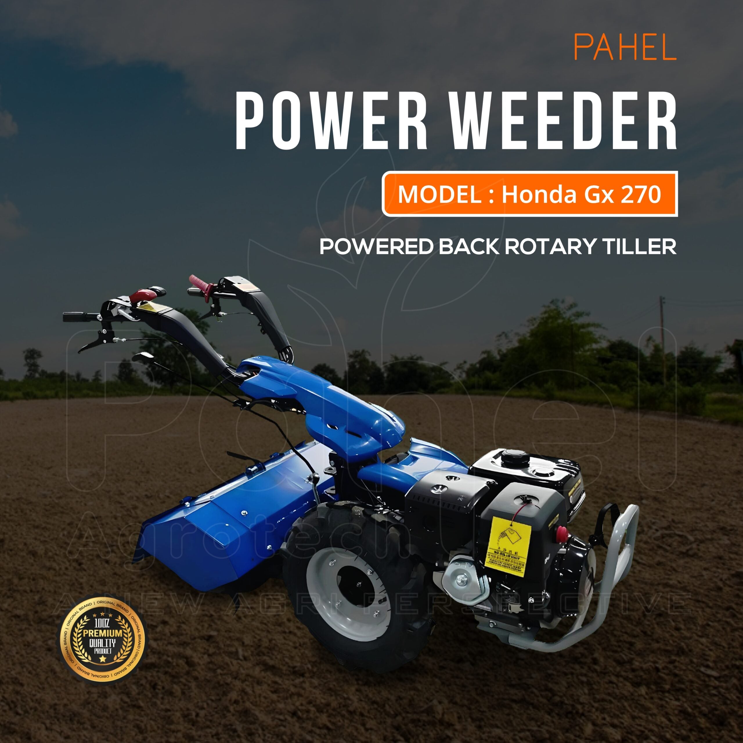 Pahel Fj 1200 Riga Italy 9 Hp Honda Gx 270 Back Rotary Power Weeder