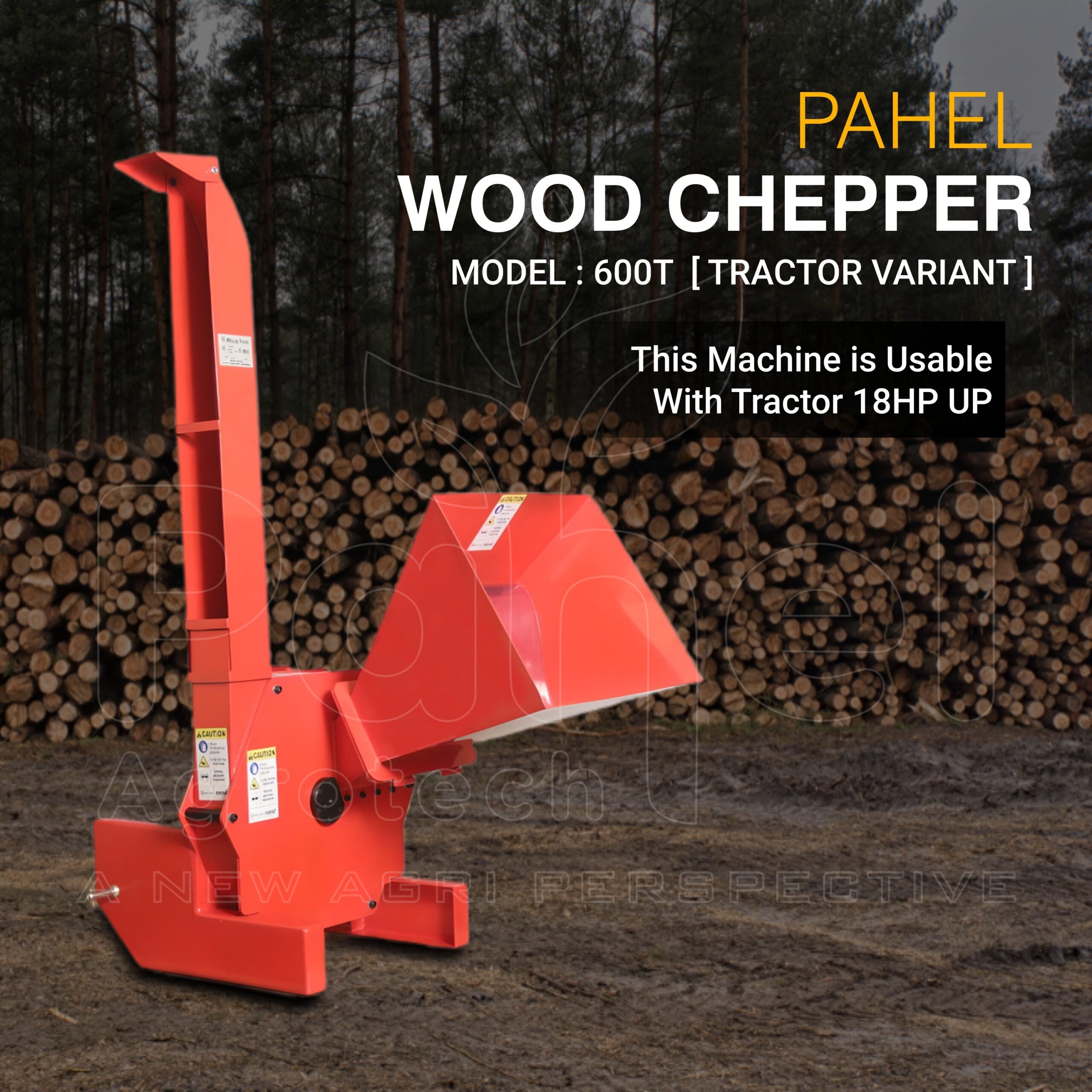 600T Tractor Operated Wood Chipper Shredder – High-Capacity Agricultural Shredder