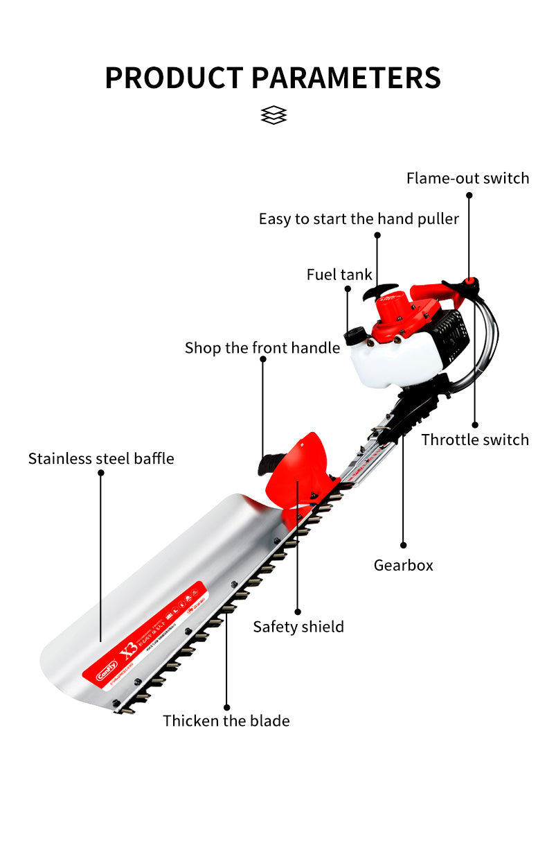 Pahel 26 CC 2 Stroke Hedge Trimmer with Side Guard