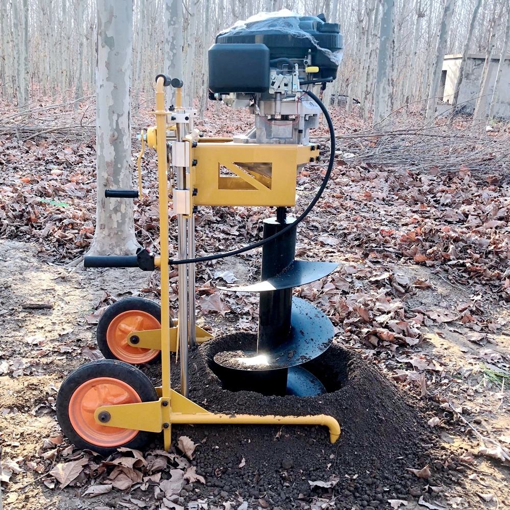 Pahel Double Wheel Trolley Type 196 CC 4 Stroke Petrol Earth Auger