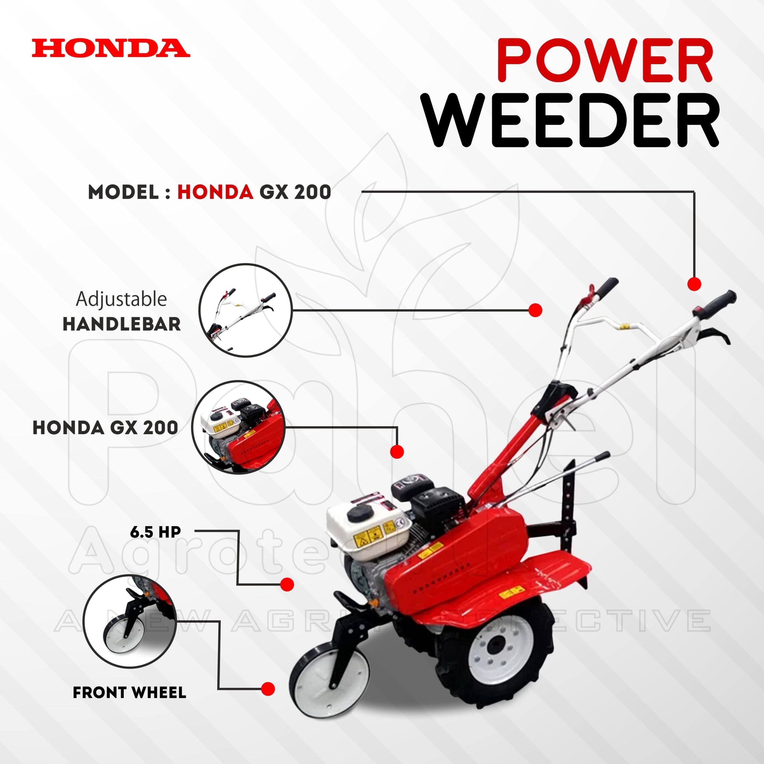 Pahel FJ 600 Riga Italy with Honda GX 200 Petrol Engine Power Weeder