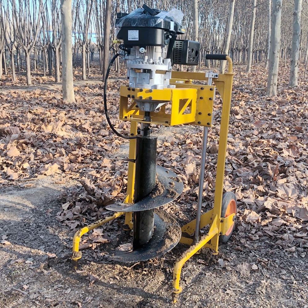 Pahel Double Wheel Trolley Type 196 CC 4 Stroke Petrol Earth Auger