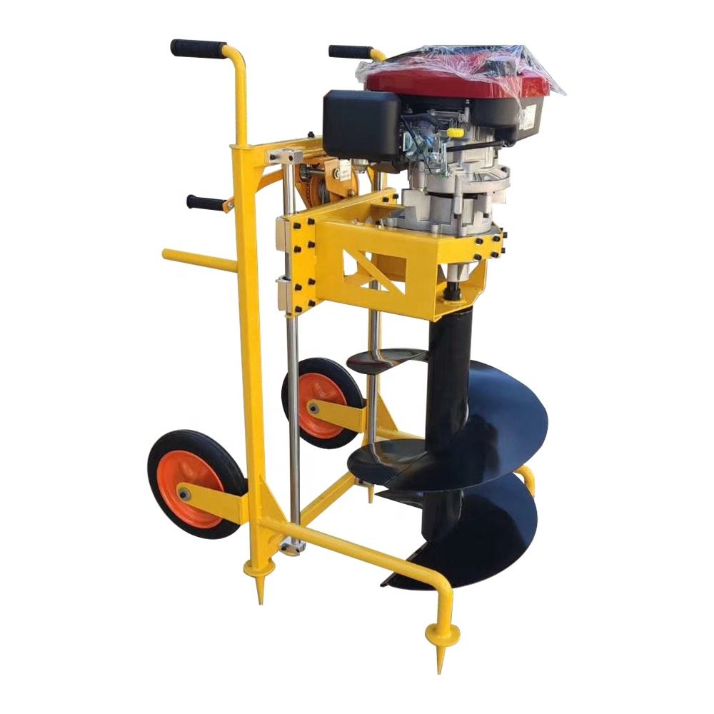 Pahel Double Wheel Trolley Type 196 CC 4 Stroke Petrol Earth Auger