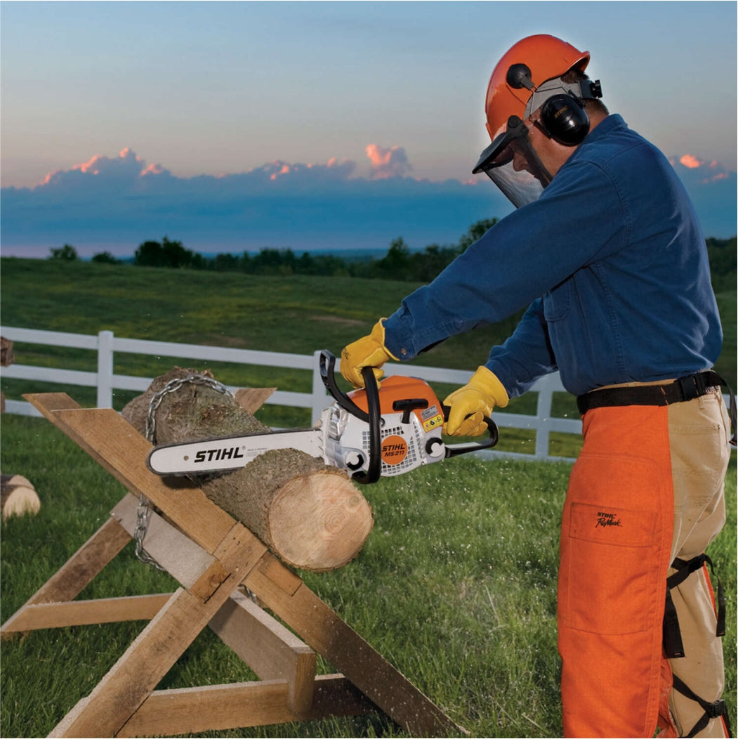 Stihl MS 210 Petrol Chainsaw – 16″ / 18″ Guide Bar & PMM3 Saw Chain | High-Performance Farm & Garden Saw